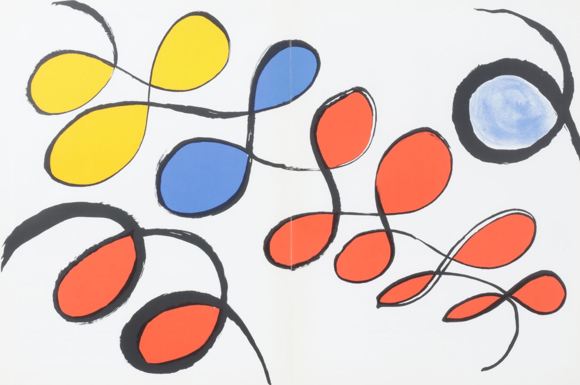 Alexander Calder Double-Page Color Lithograph for "Derrière le Miroir," 1971