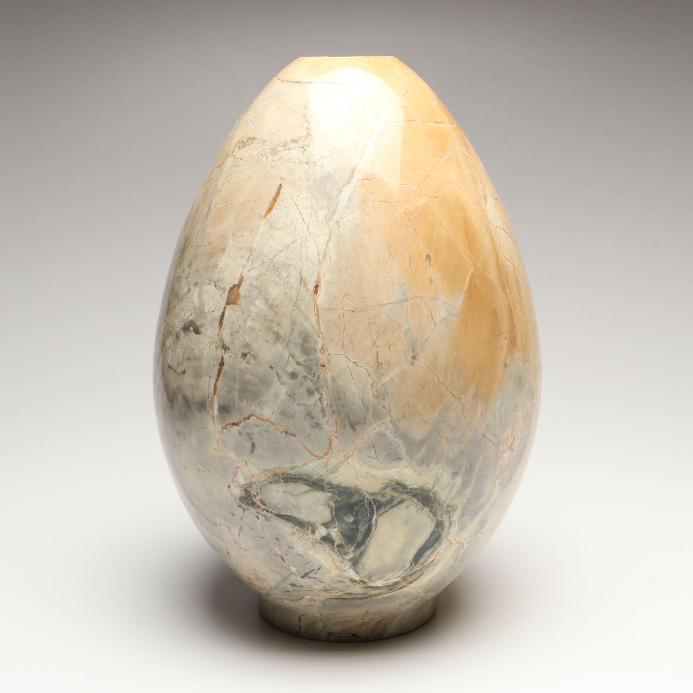 Polished Marble Egg Vase
