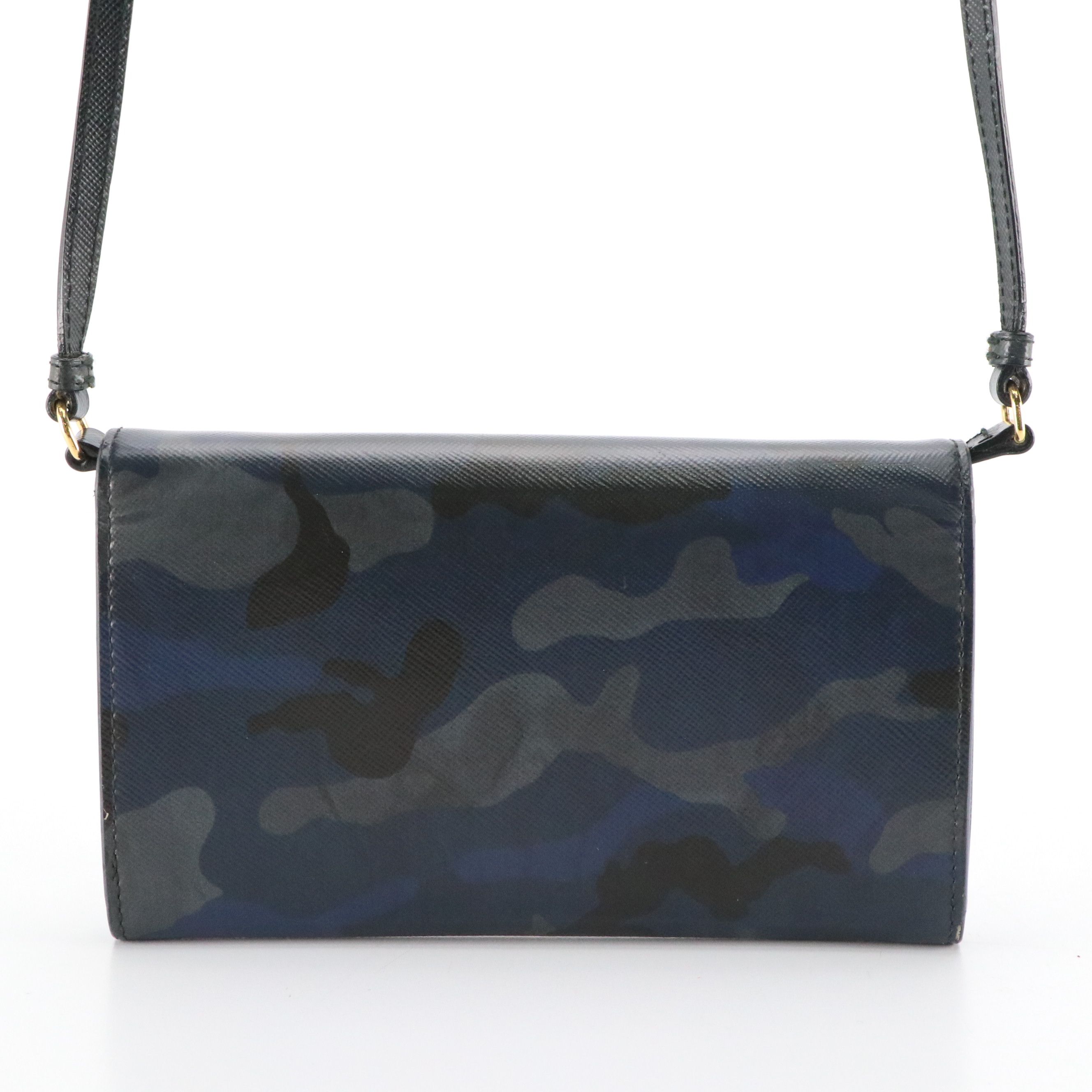 Prada Crossbody Envelope Wallet 1M1437 in Baltico Camo Saffiano Leather w/Box