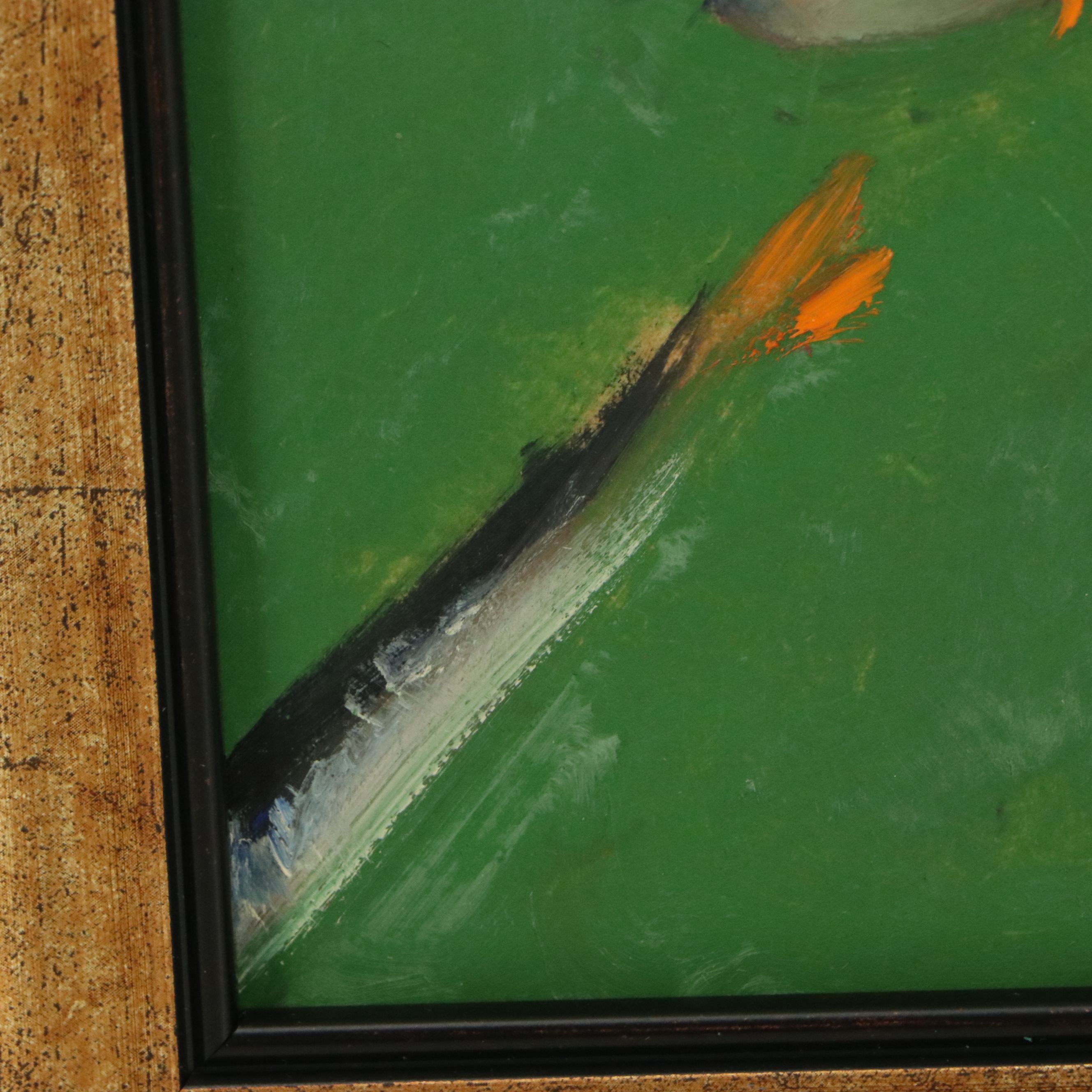 Natalia Demenko Oil Painting of Sardines on Board, 21st Century