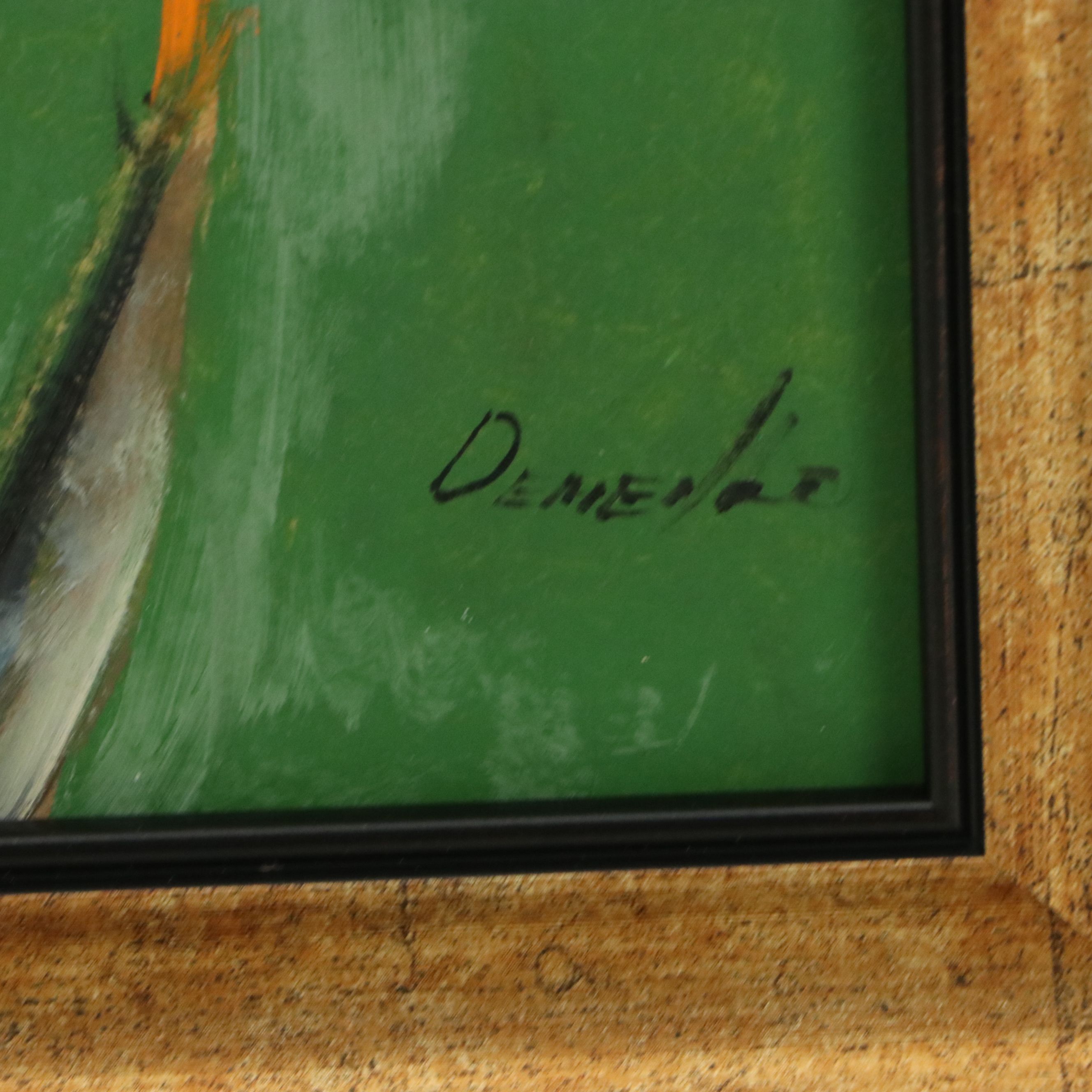 Natalia Demenko Oil Painting of Sardines on Board, 21st Century