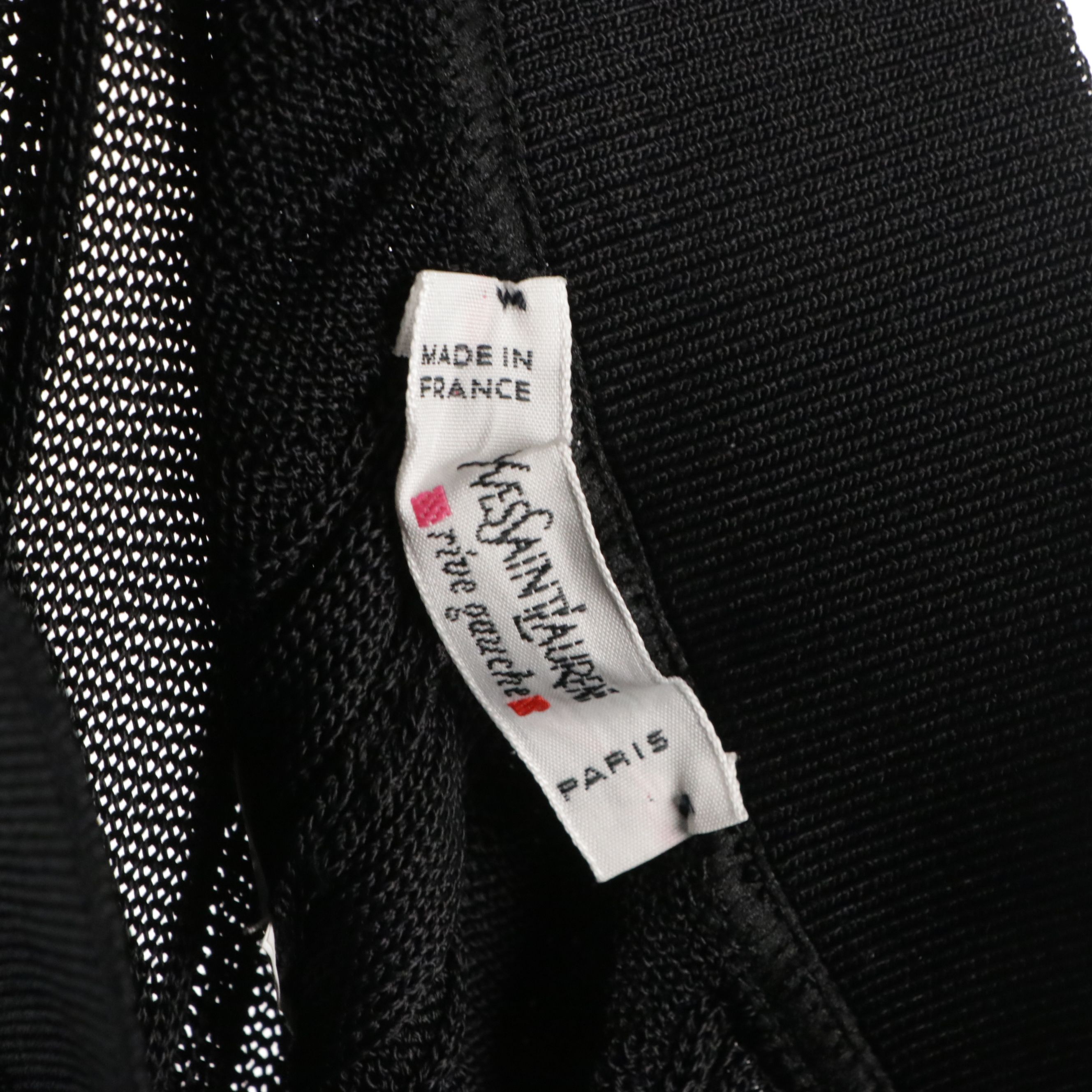 Yves Saint Laurent Rive Gauche Crochet Stretch Knit Knee-Length Skirt