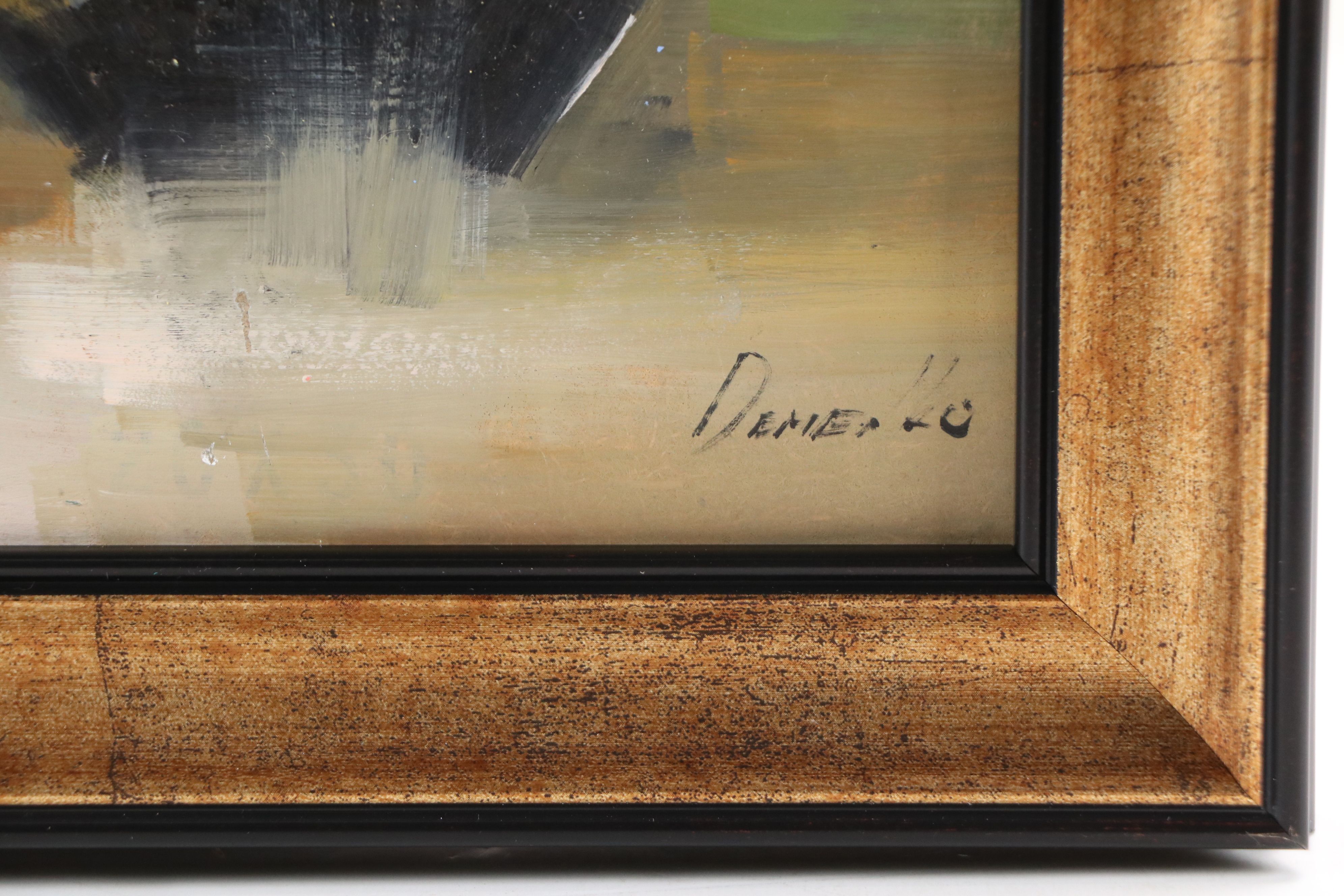 Natalia Demenko Still Life Oil Painting of Stacked Teacups, 21st Century