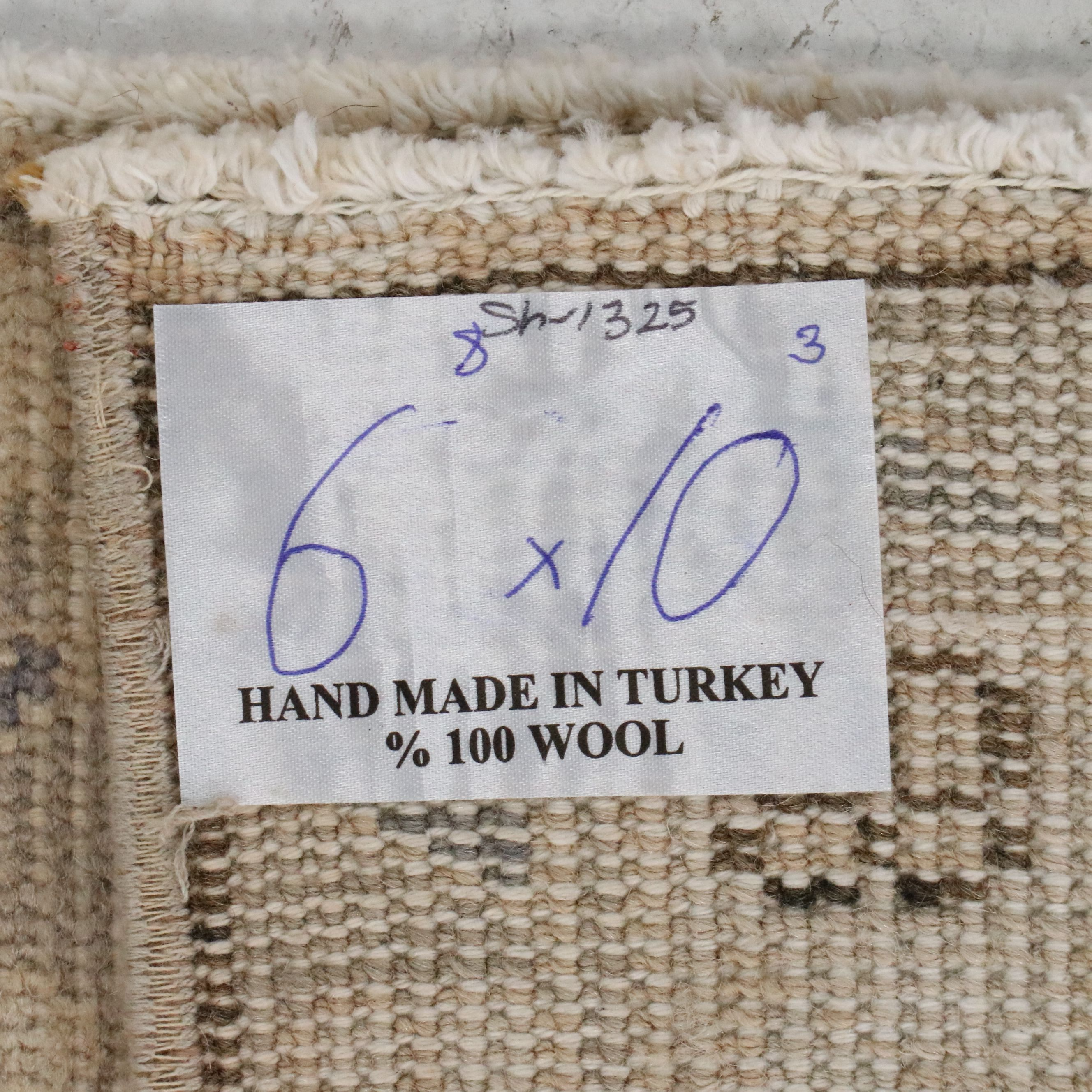 6'7 x 10'3 Hand-Knotted Turkish Style Area Rug