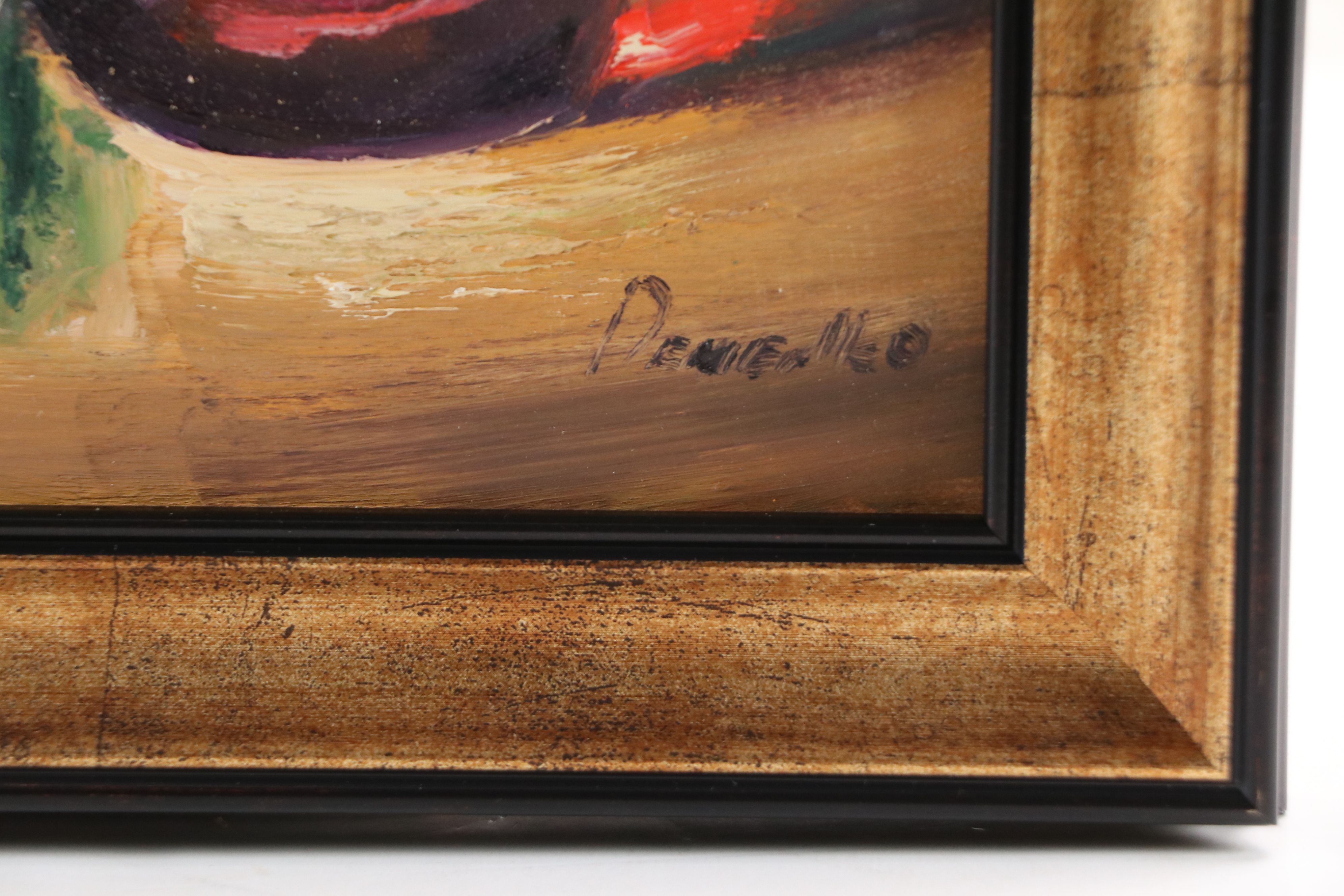 Natalia Demenko Still Life Oil Painting of Vase with Roses, 21st Century