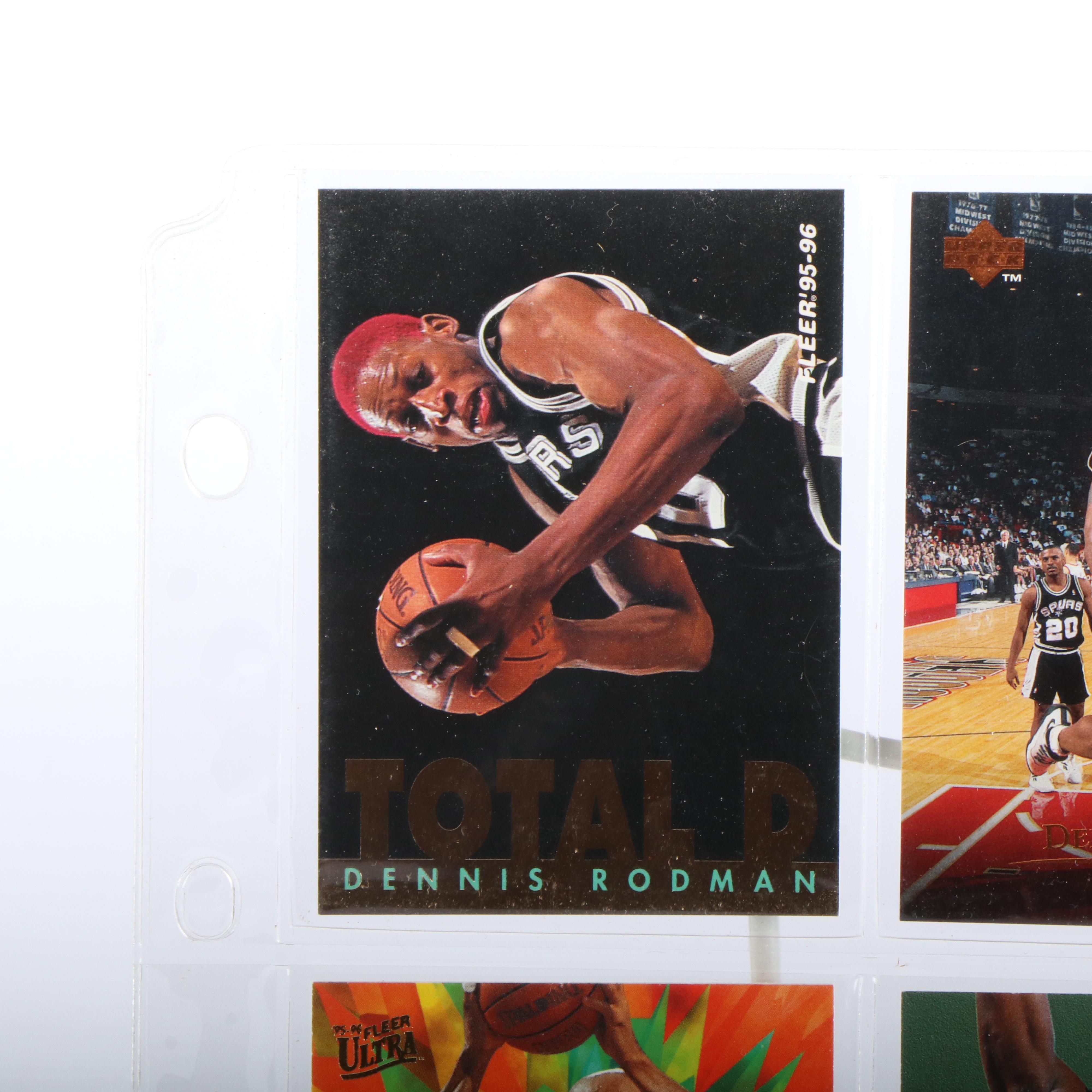 Fleer Ultra with Other Basketball Cards Featuring Dennis Rodman and More