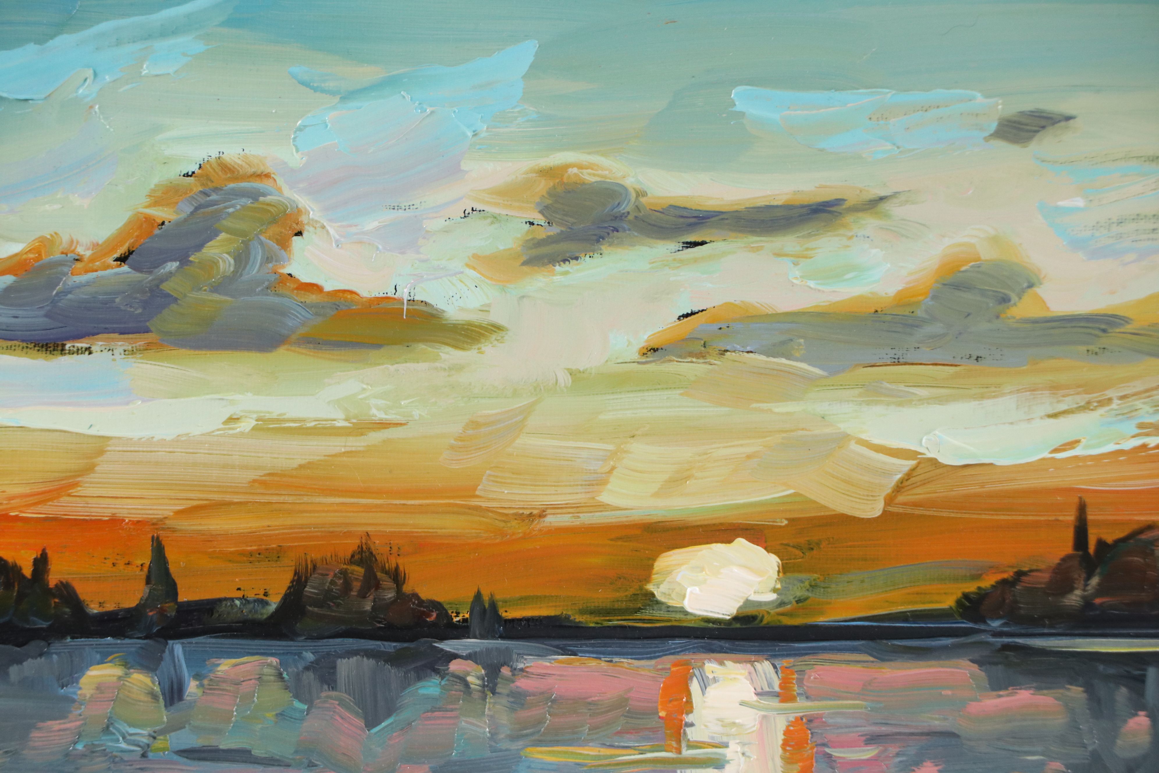 William Hawkins Oil Painting of Sunset, 21st Century