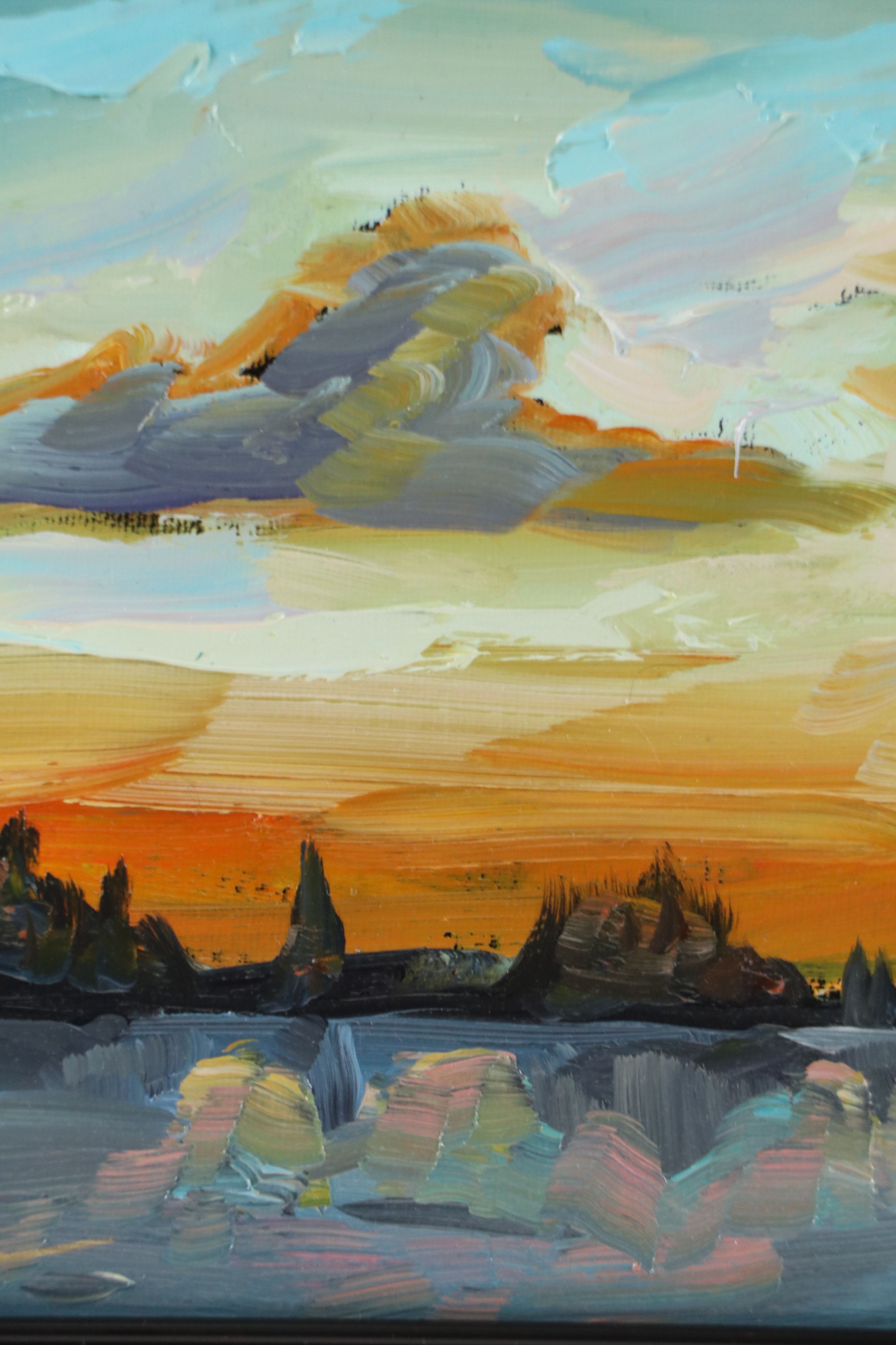 William Hawkins Oil Painting of Sunset, 21st Century