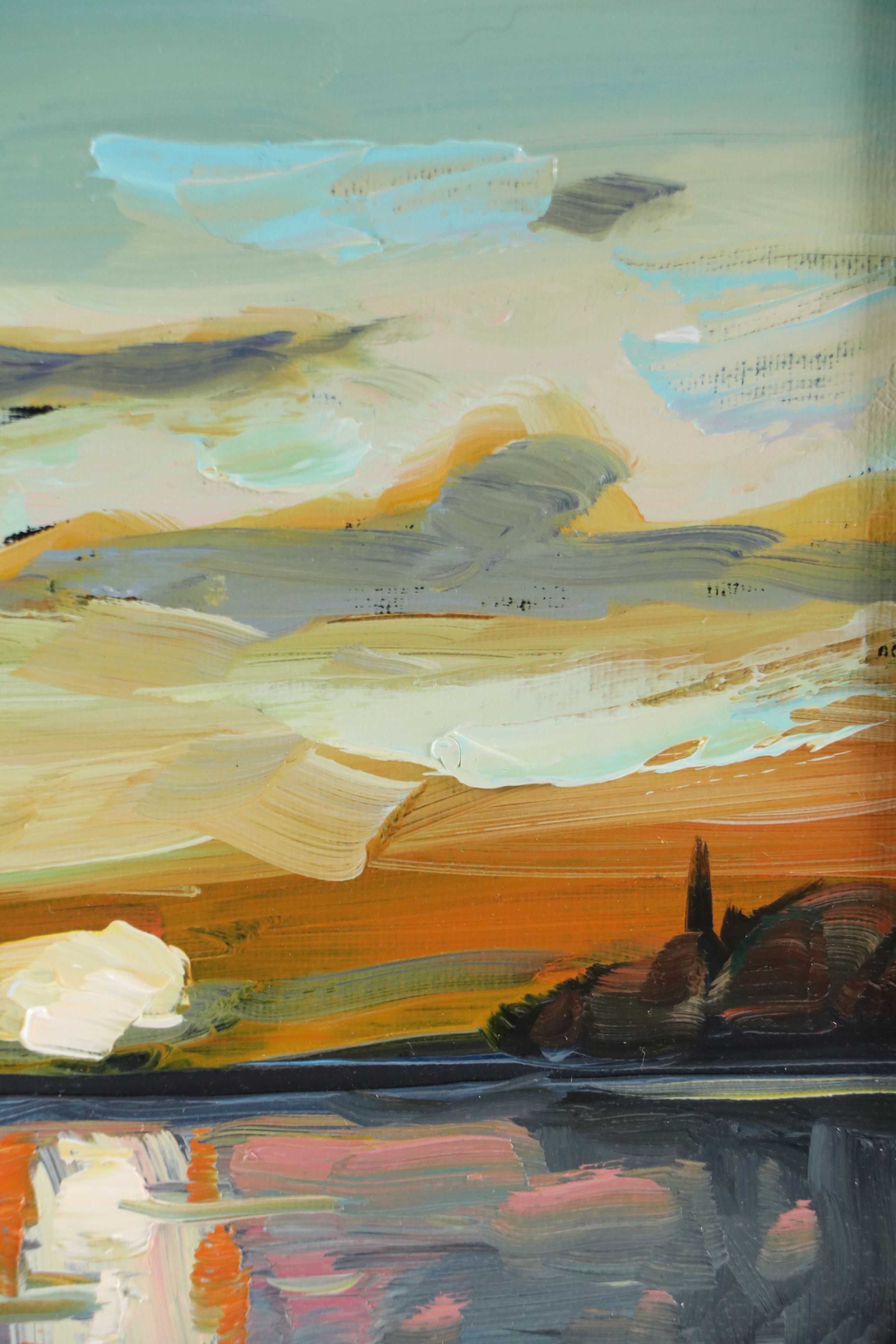 William Hawkins Oil Painting of Sunset, 21st Century