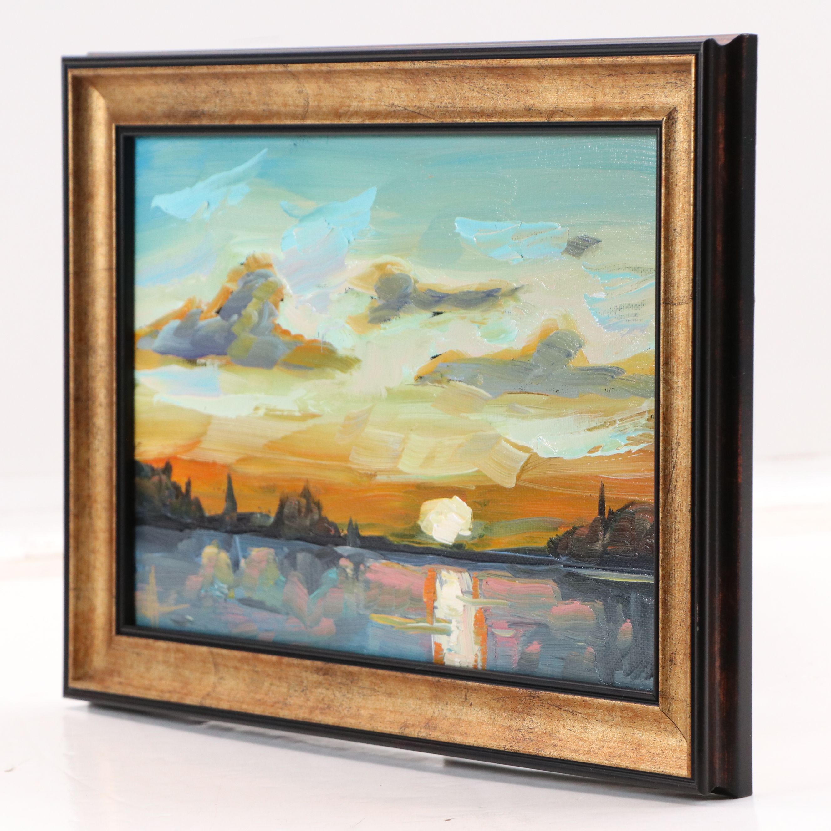 William Hawkins Oil Painting of Sunset, 21st Century