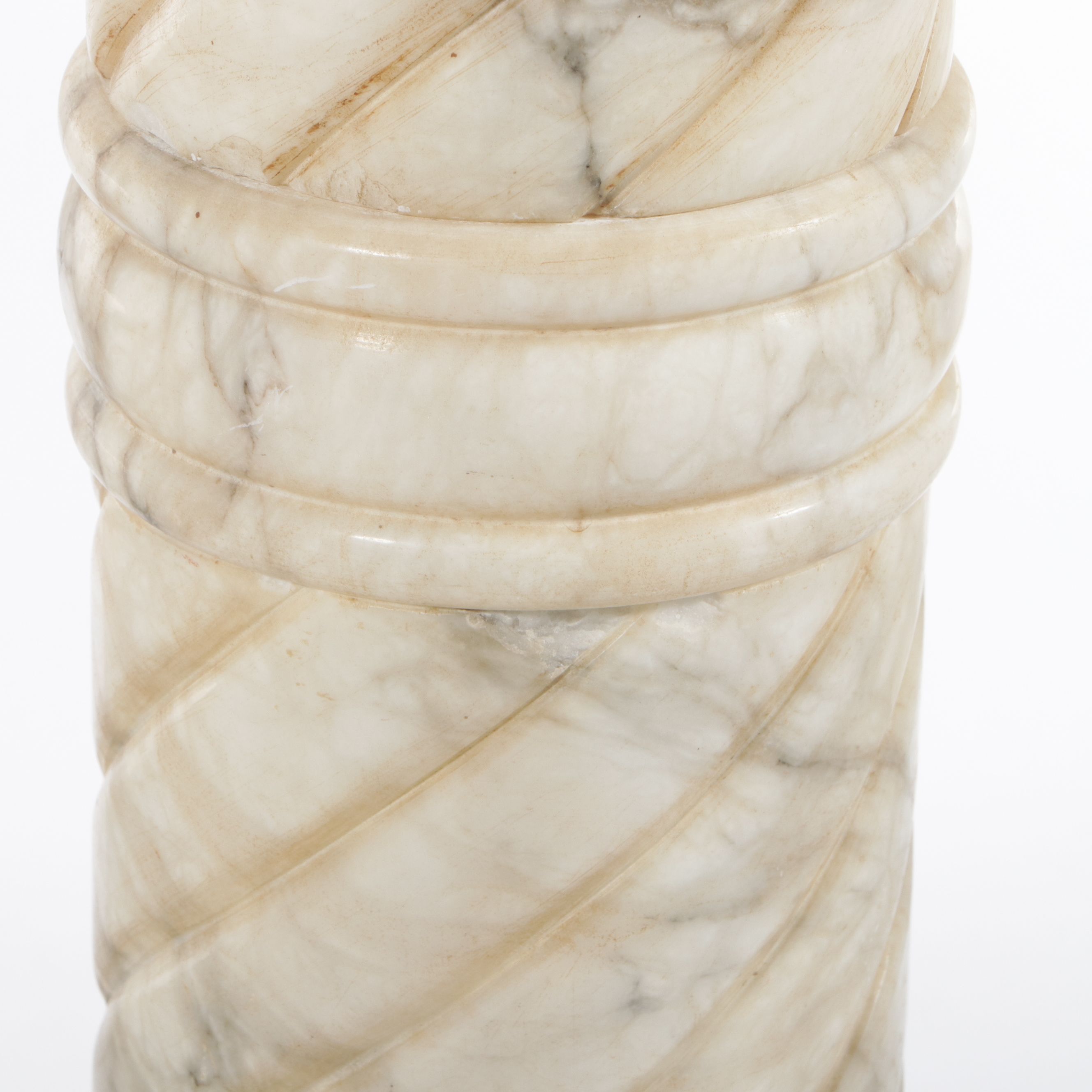 Neoclassical Style Carved Marble Pedestal Column