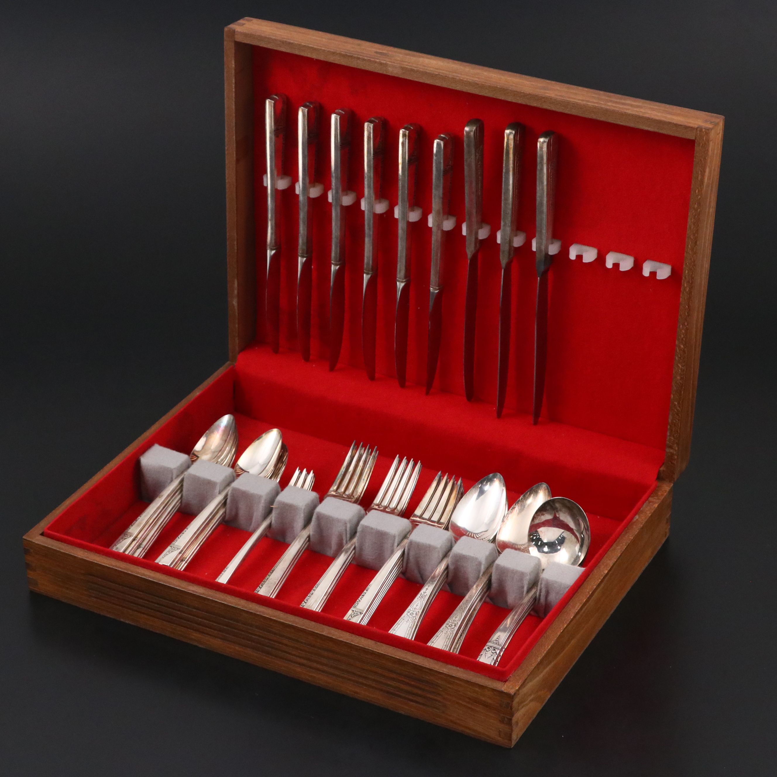 Oneida "Caprice" and Other Silver Plate Flatware, Early to Mid-20th C.