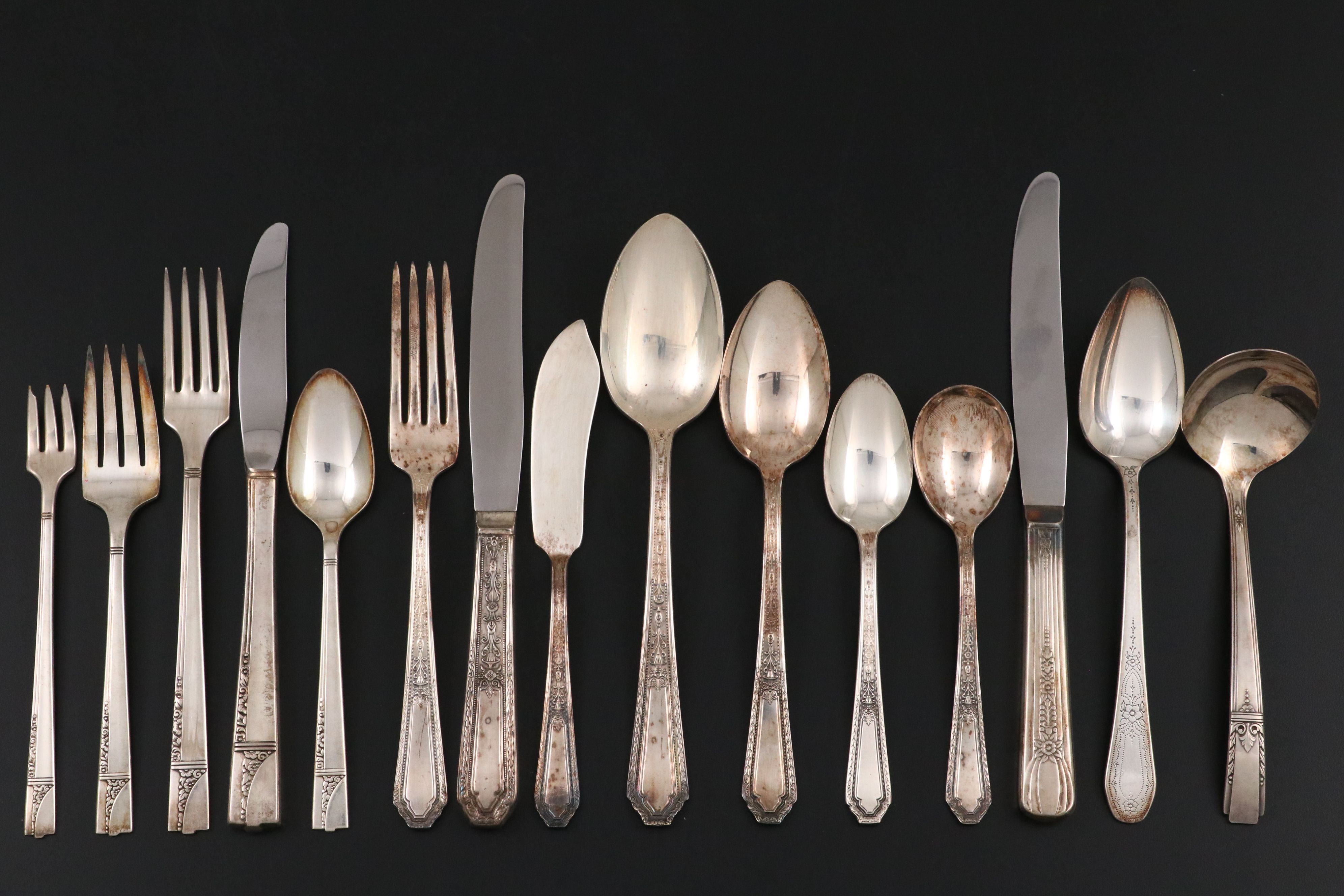 Oneida "Caprice" and Other Silver Plate Flatware, Early to Mid-20th C.