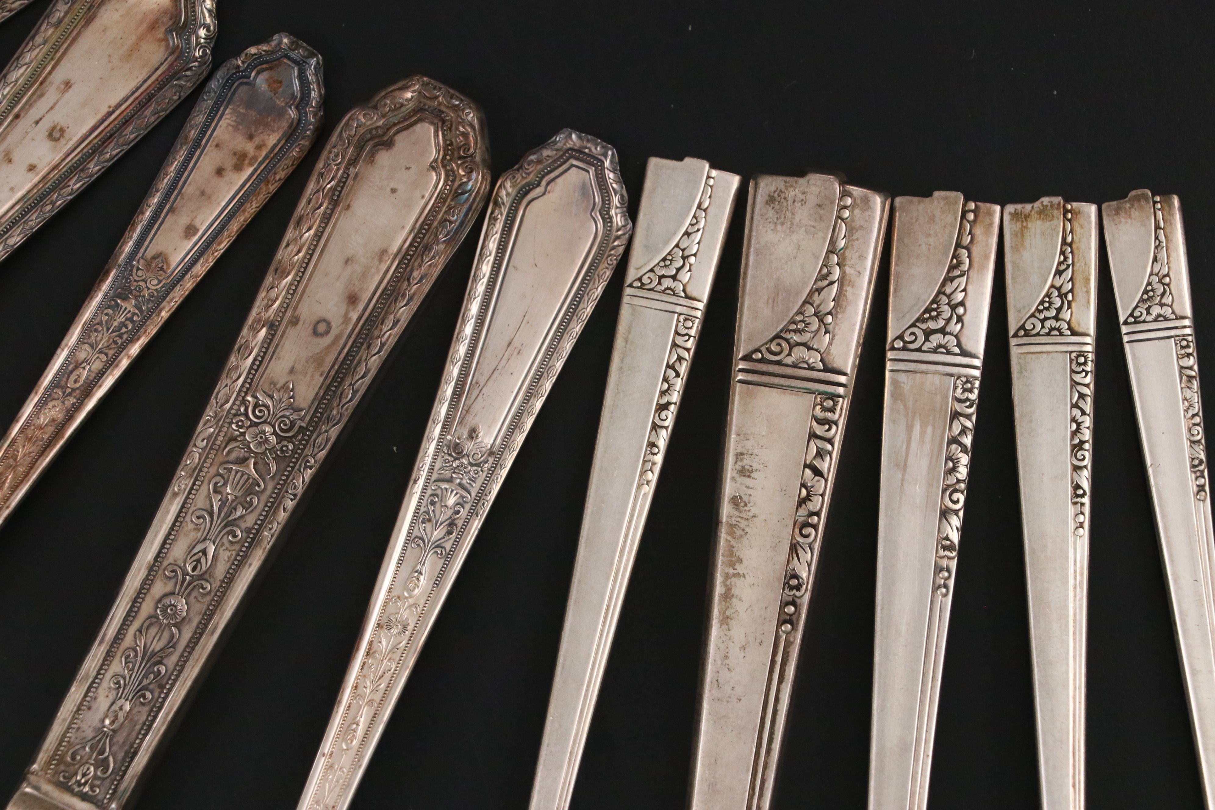 Oneida "Caprice" and Other Silver Plate Flatware, Early to Mid-20th C.