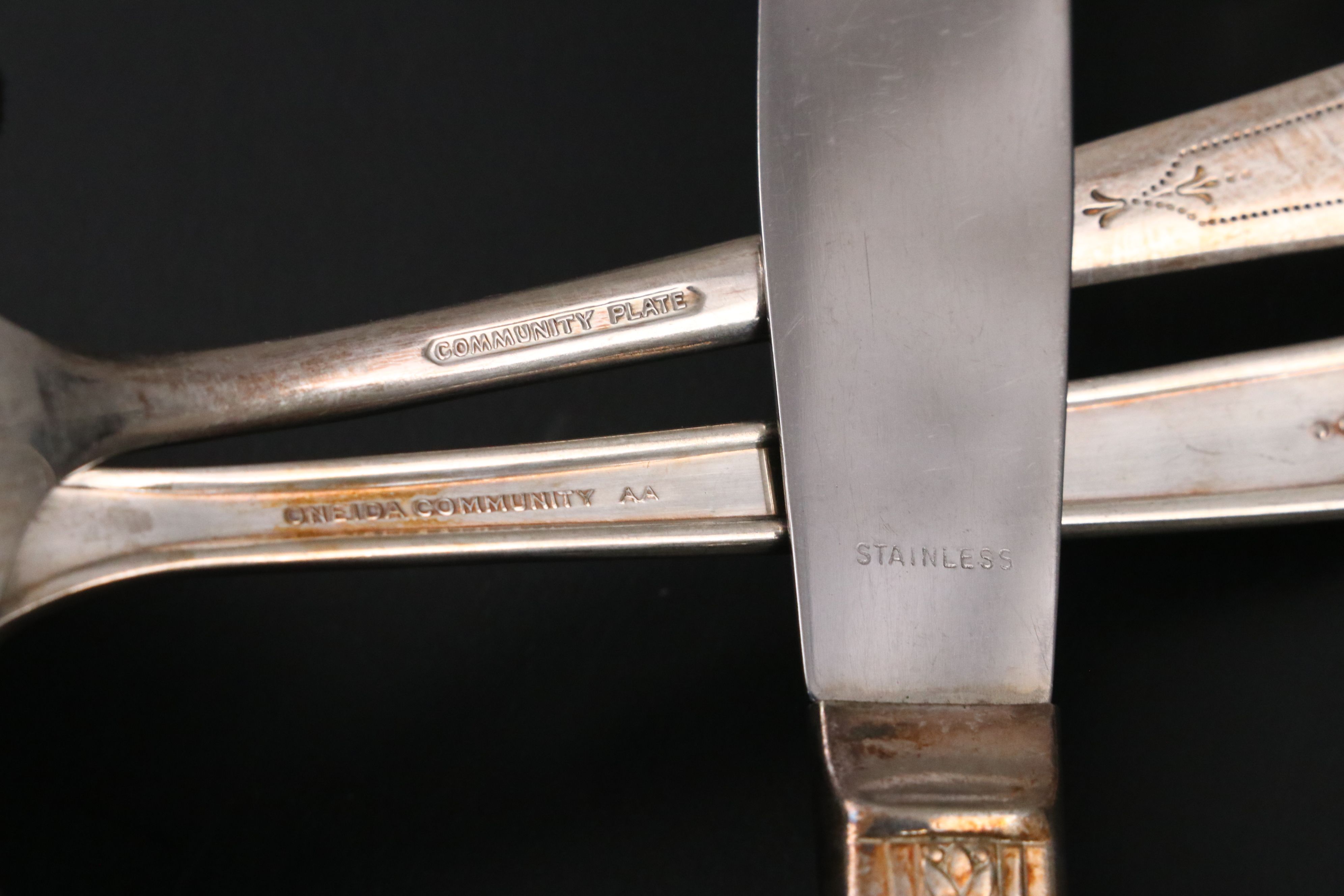 Oneida "Caprice" and Other Silver Plate Flatware, Early to Mid-20th C.