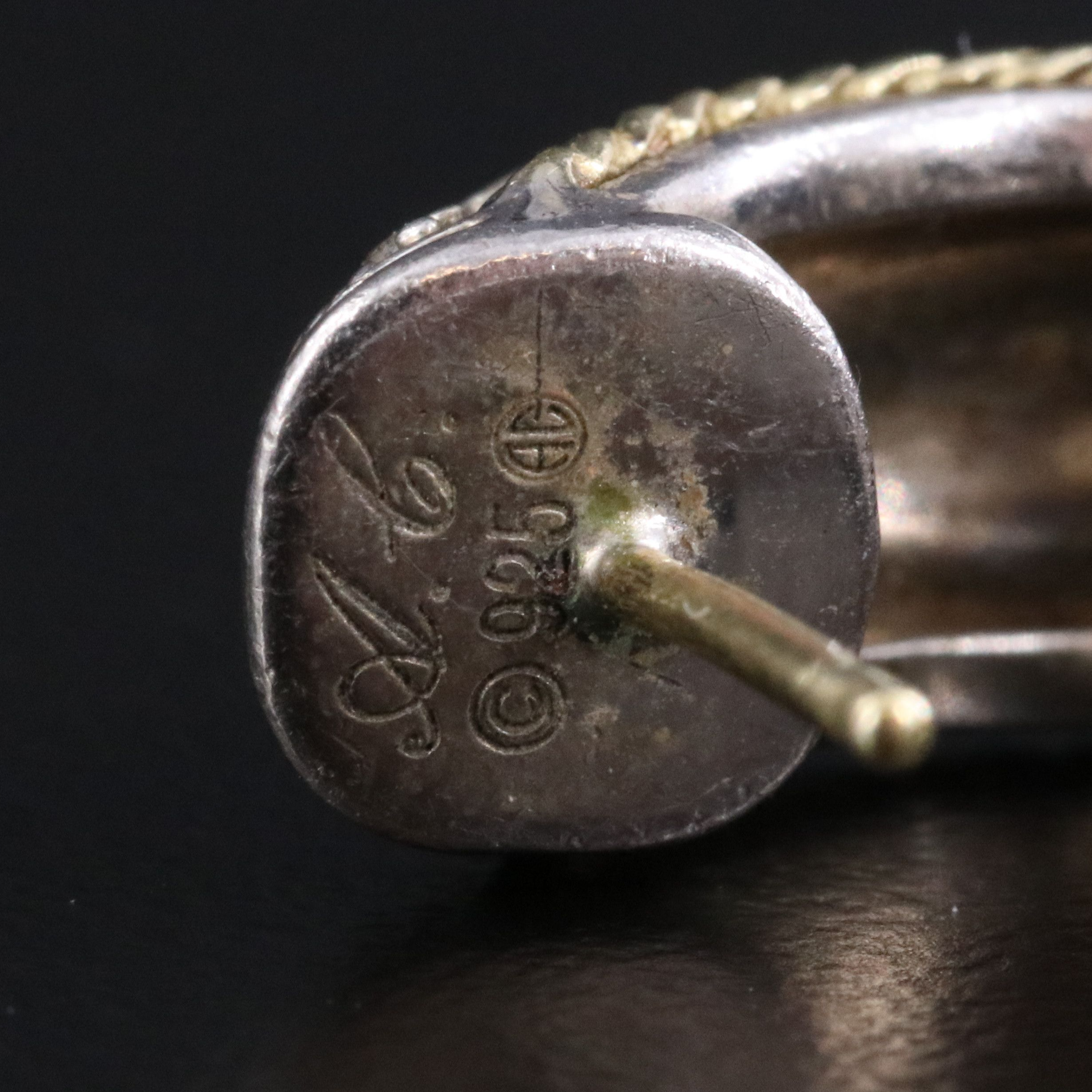 Andrea Candela Sterling Enamel Hoop Earrings with 18K Details