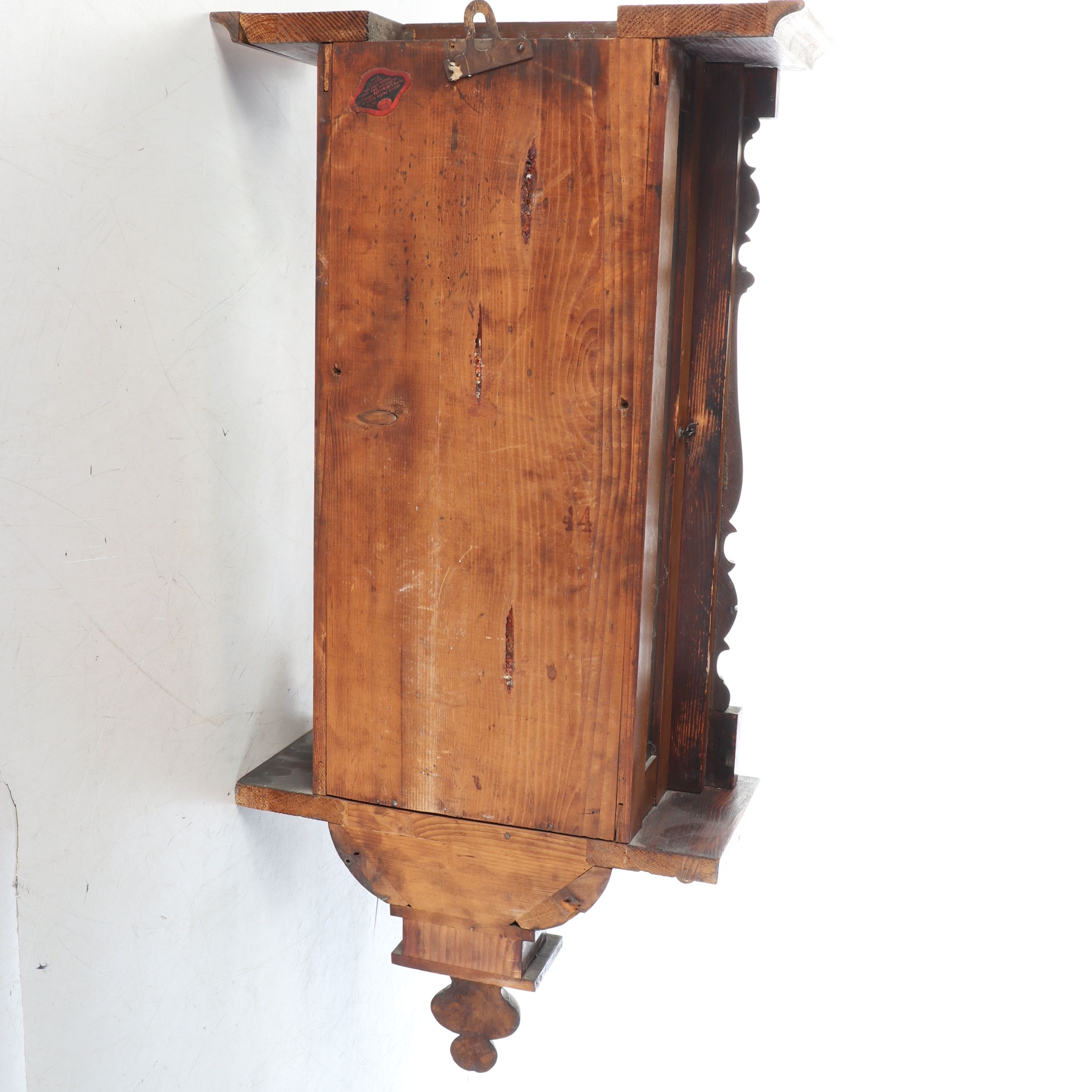 Floral Motif Wooden Wall Pendulum Clock