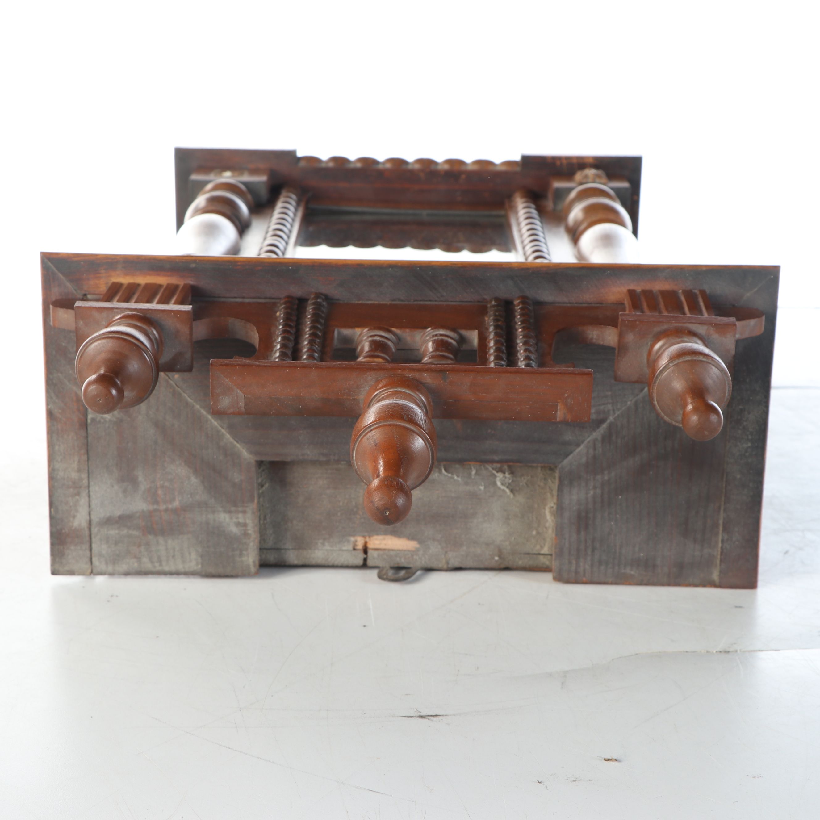 Floral Motif Wooden Wall Pendulum Clock