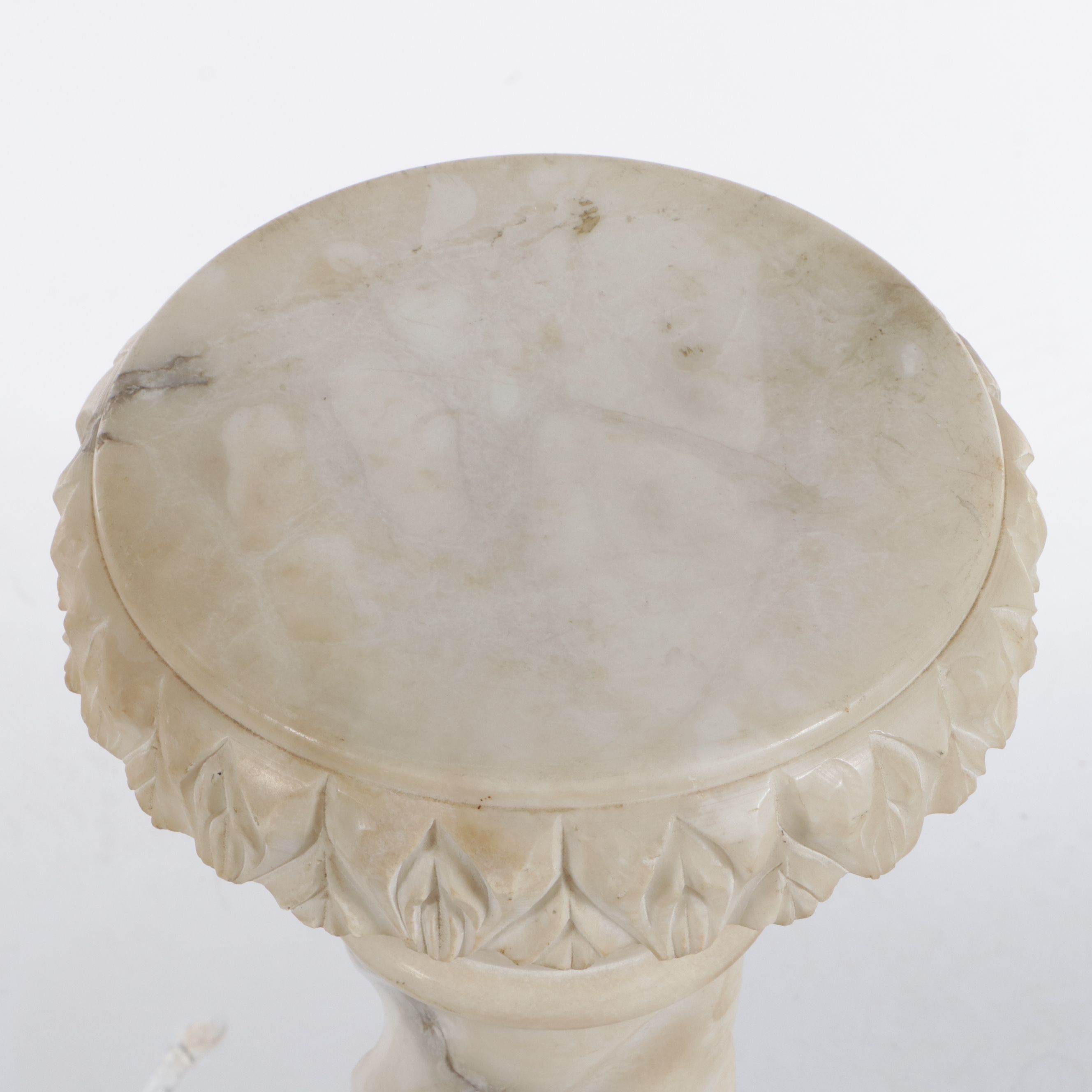Neoclassical Style Carved Marble Pedestal Column