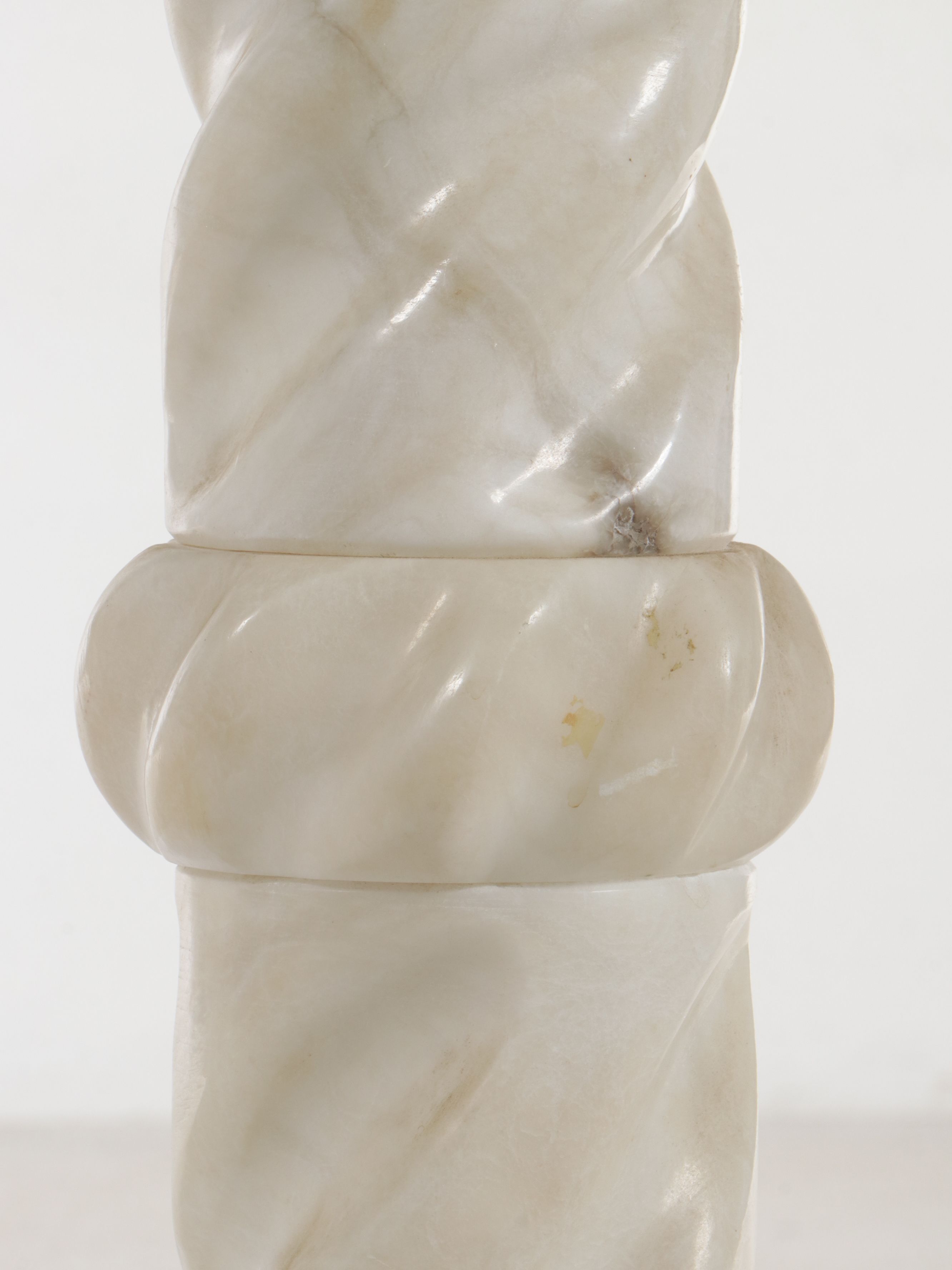 Neoclassical Style Carved Marble Pedestal Column