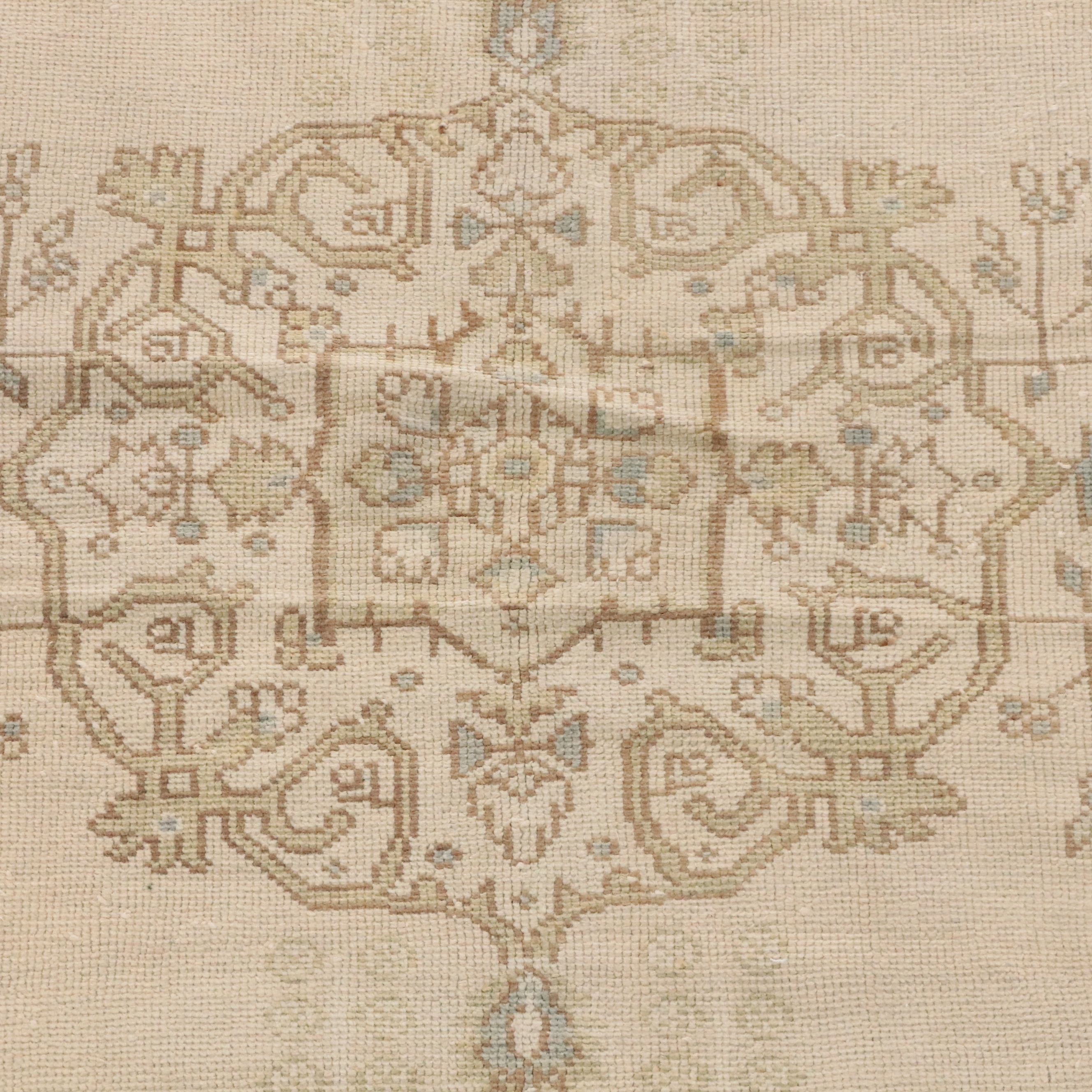 2'11 x 7'5 Hand-Knotted Turkish Oushak Carpet Runner