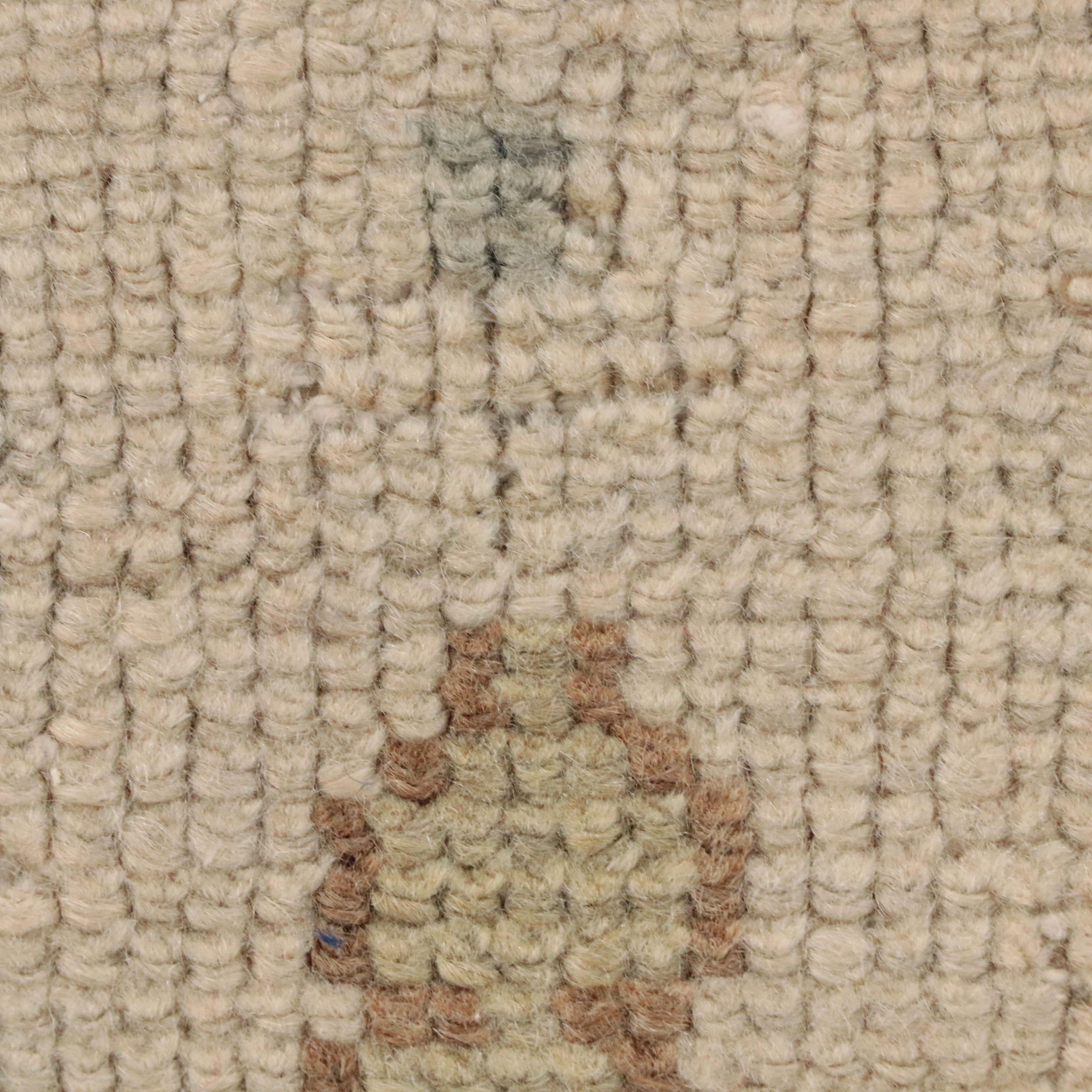 2'11 x 7'5 Hand-Knotted Turkish Oushak Carpet Runner