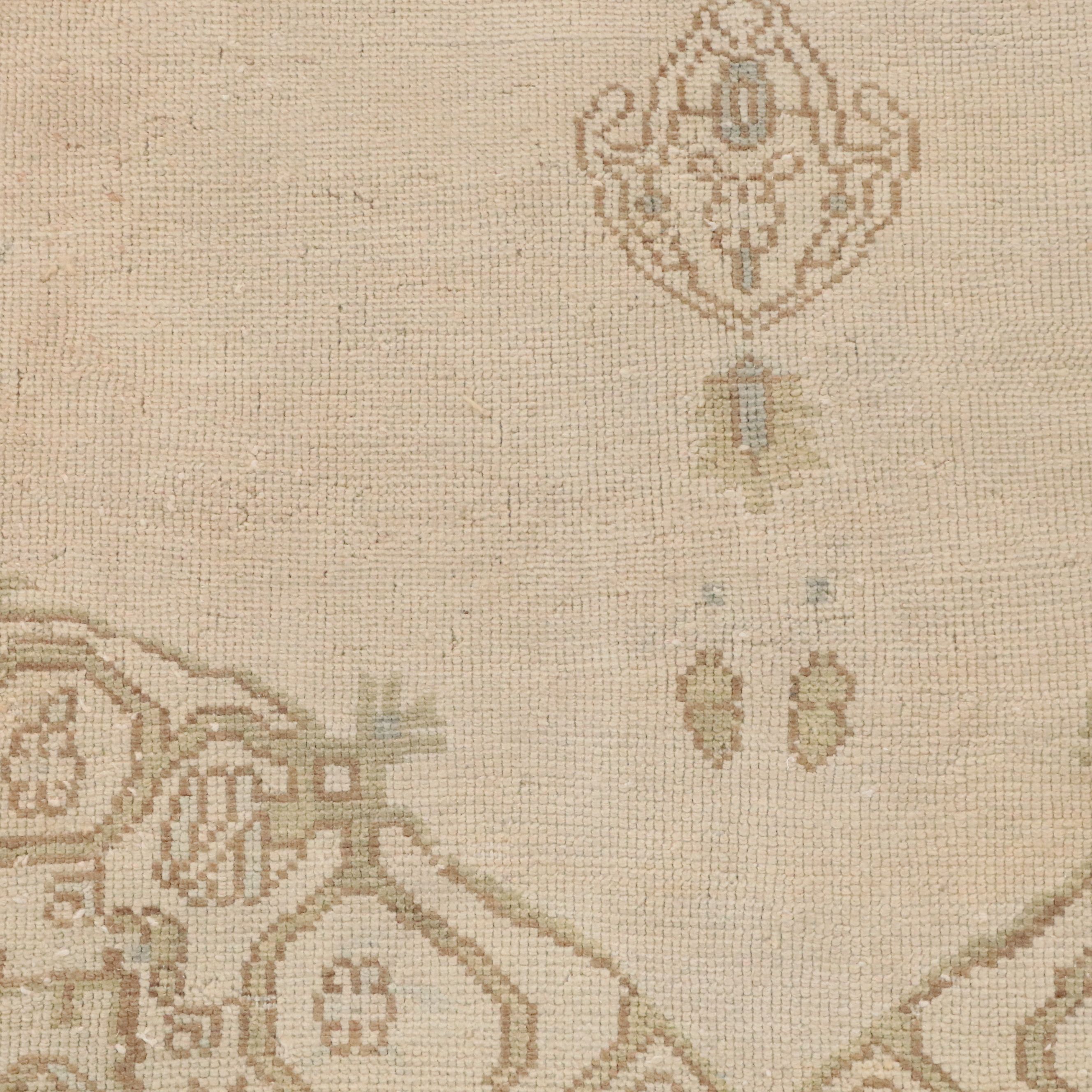 2'11 x 7'5 Hand-Knotted Turkish Oushak Carpet Runner