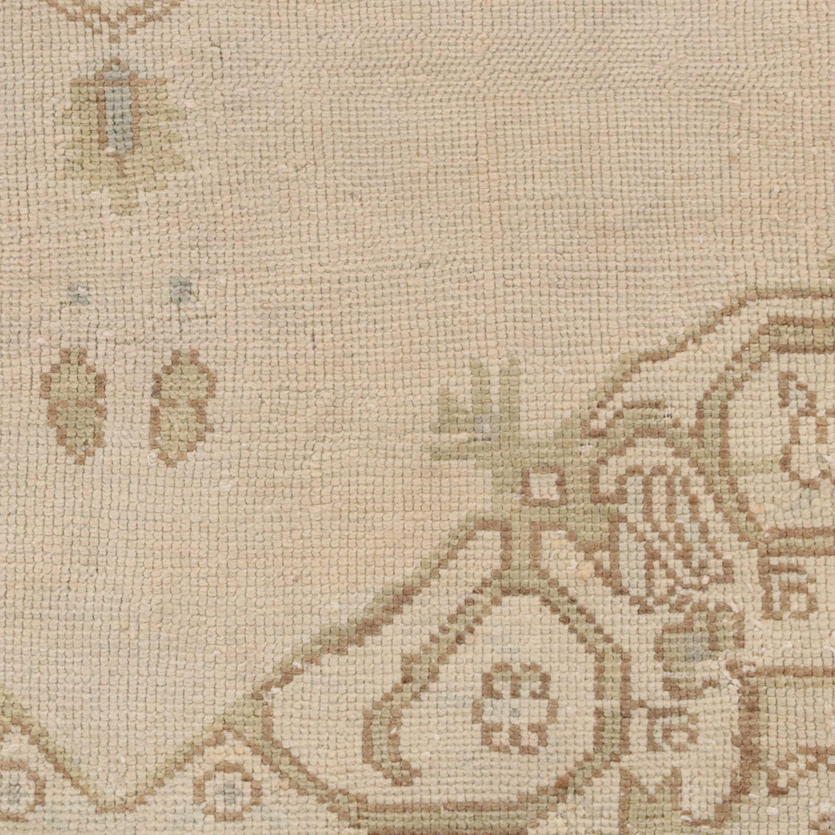 2'11 x 7'5 Hand-Knotted Turkish Oushak Carpet Runner