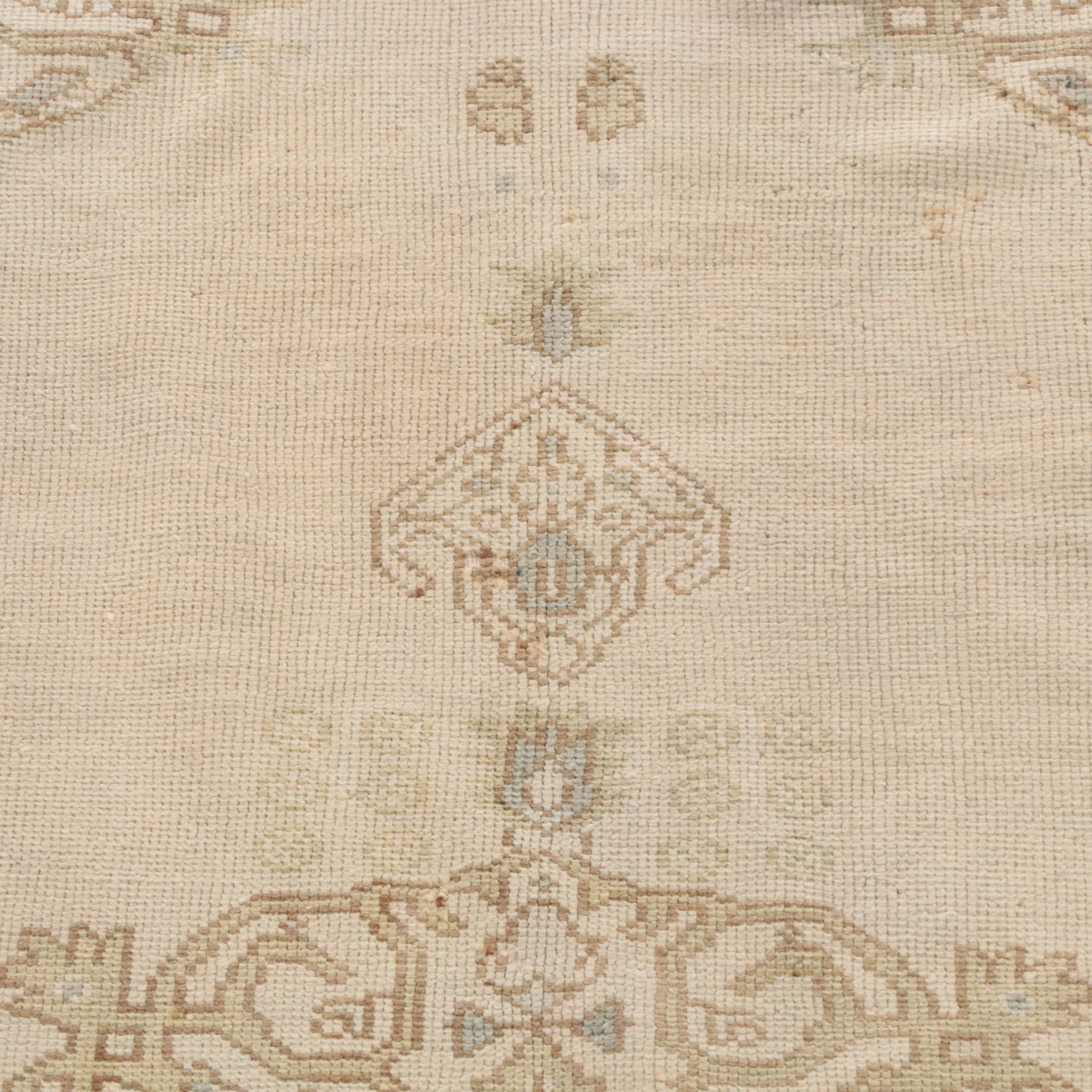 2'11 x 7'5 Hand-Knotted Turkish Oushak Carpet Runner