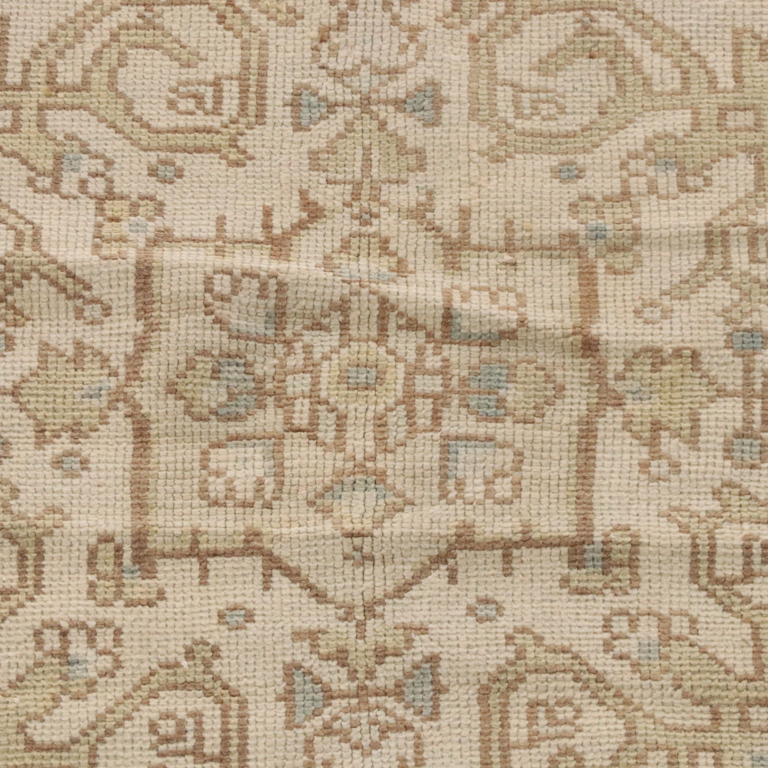 2'11 x 7'5 Hand-Knotted Turkish Oushak Carpet Runner