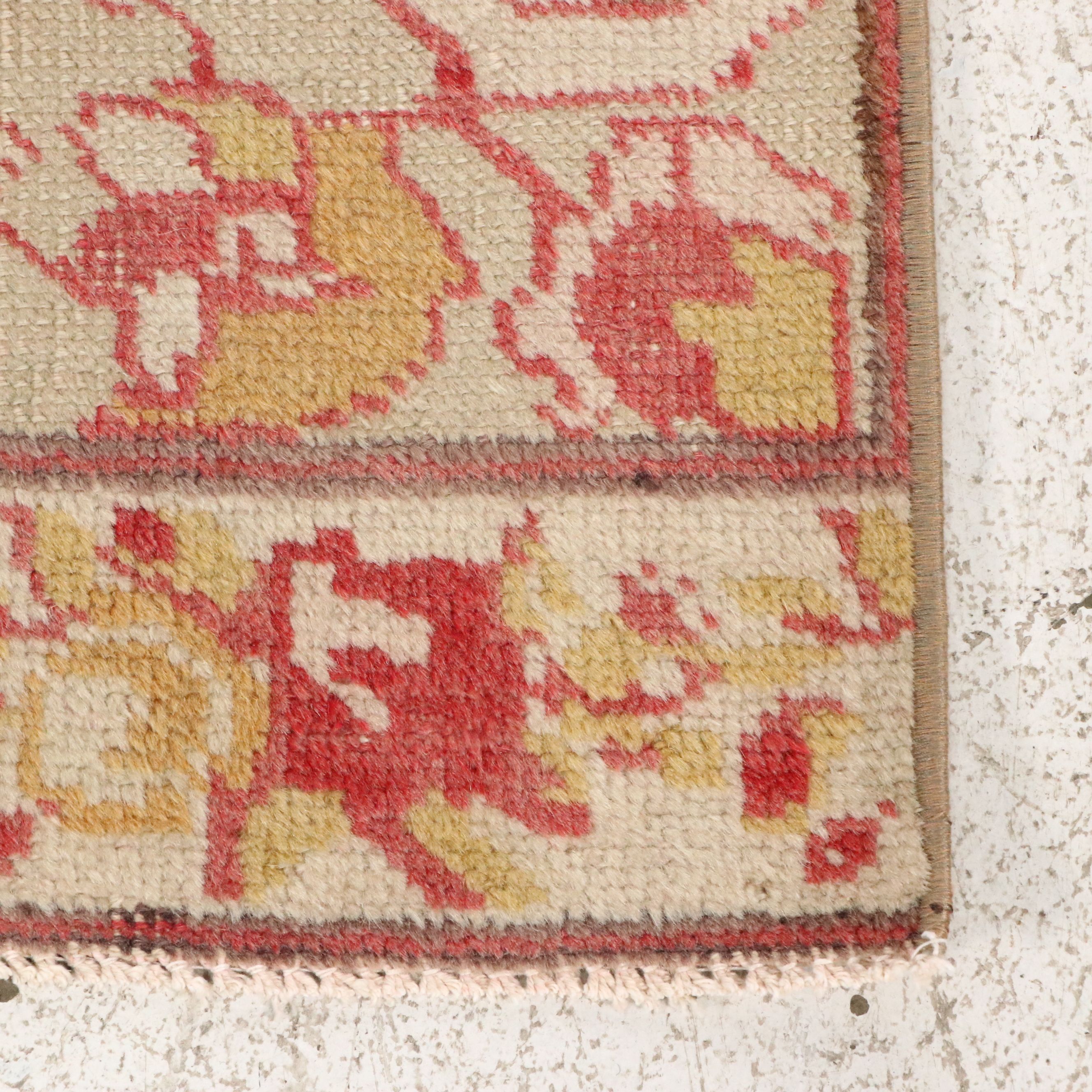 3'7 x 7'6 Hand-Knotted Turkish Anatolian Area Rug