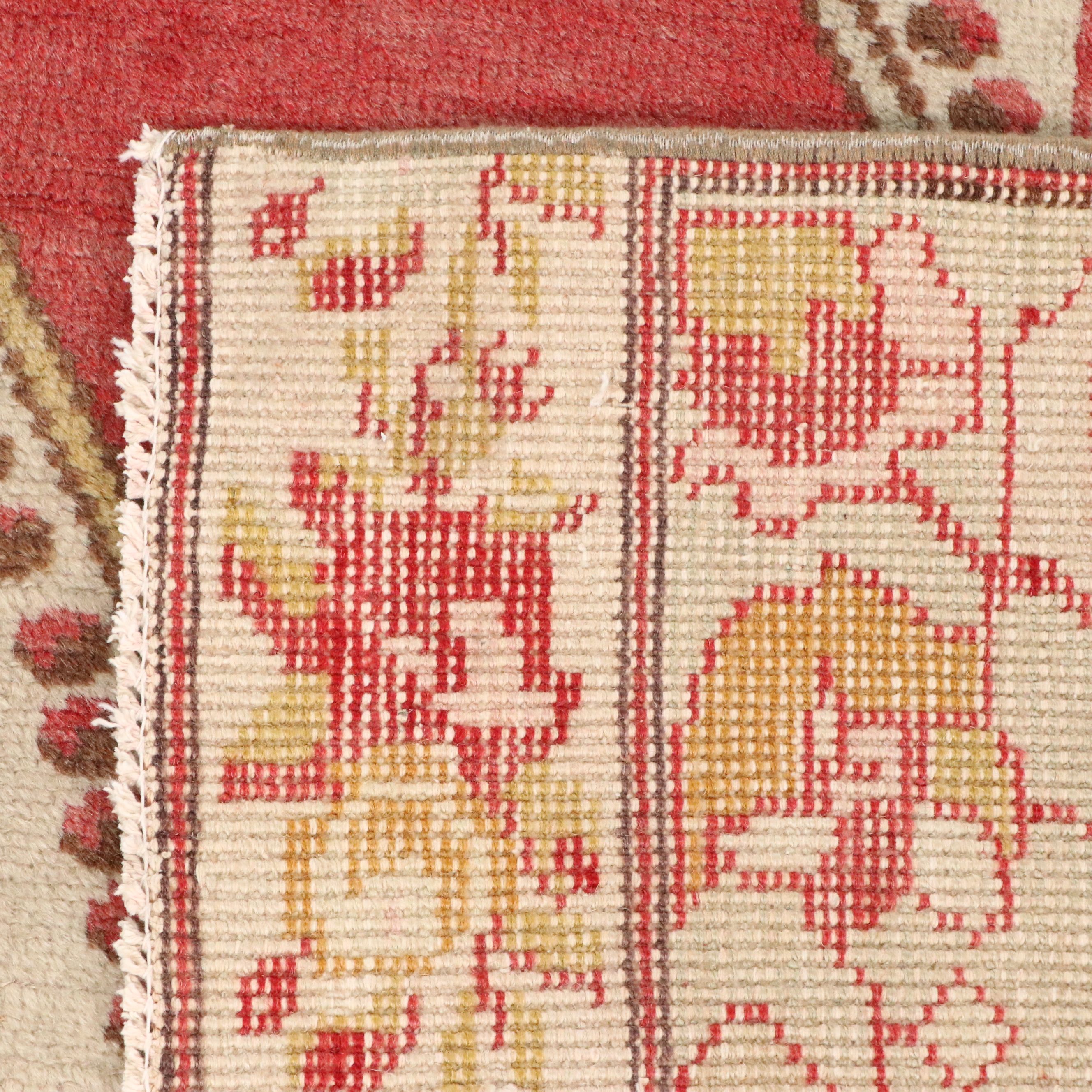 3'7 x 7'6 Hand-Knotted Turkish Anatolian Area Rug