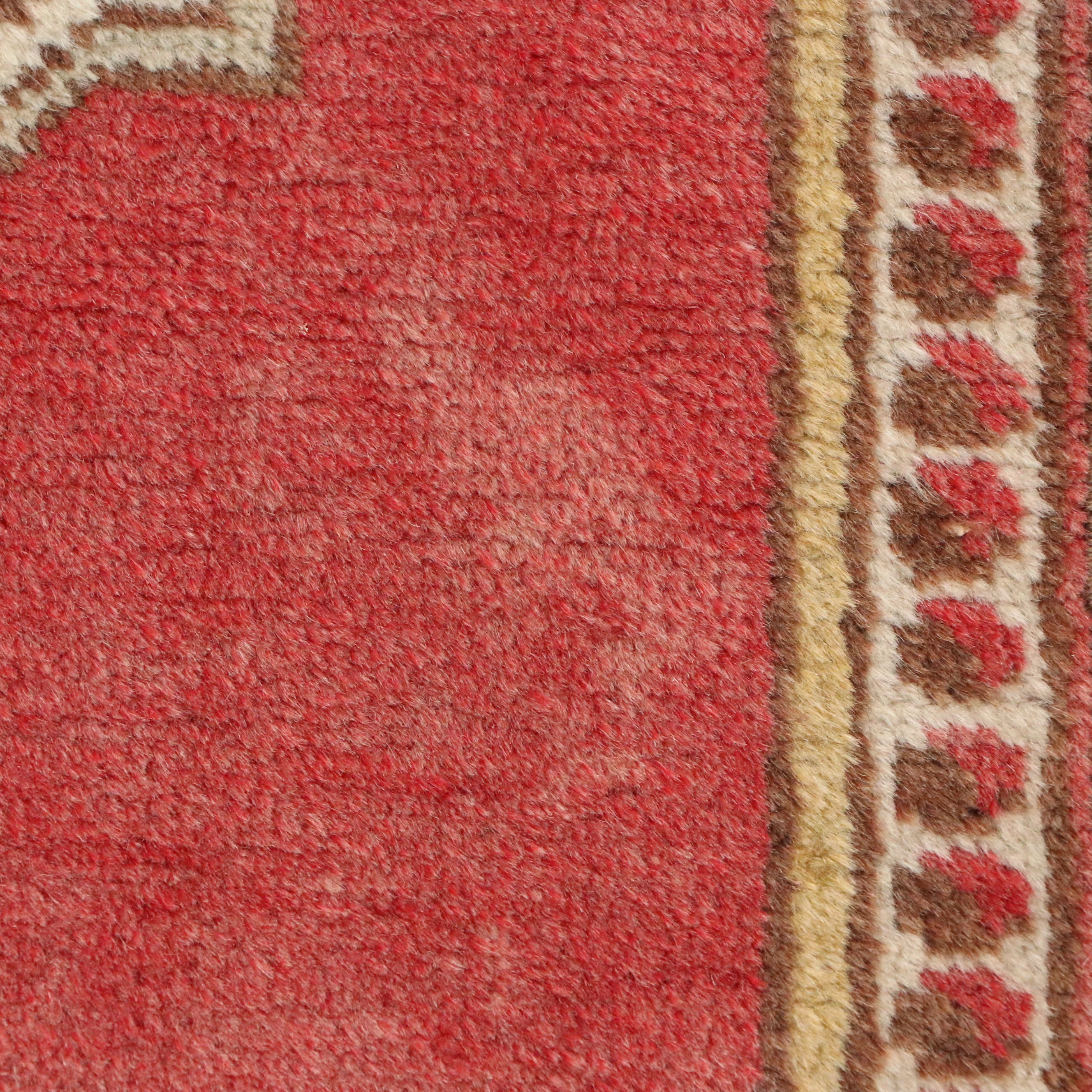 3'7 x 7'6 Hand-Knotted Turkish Anatolian Area Rug