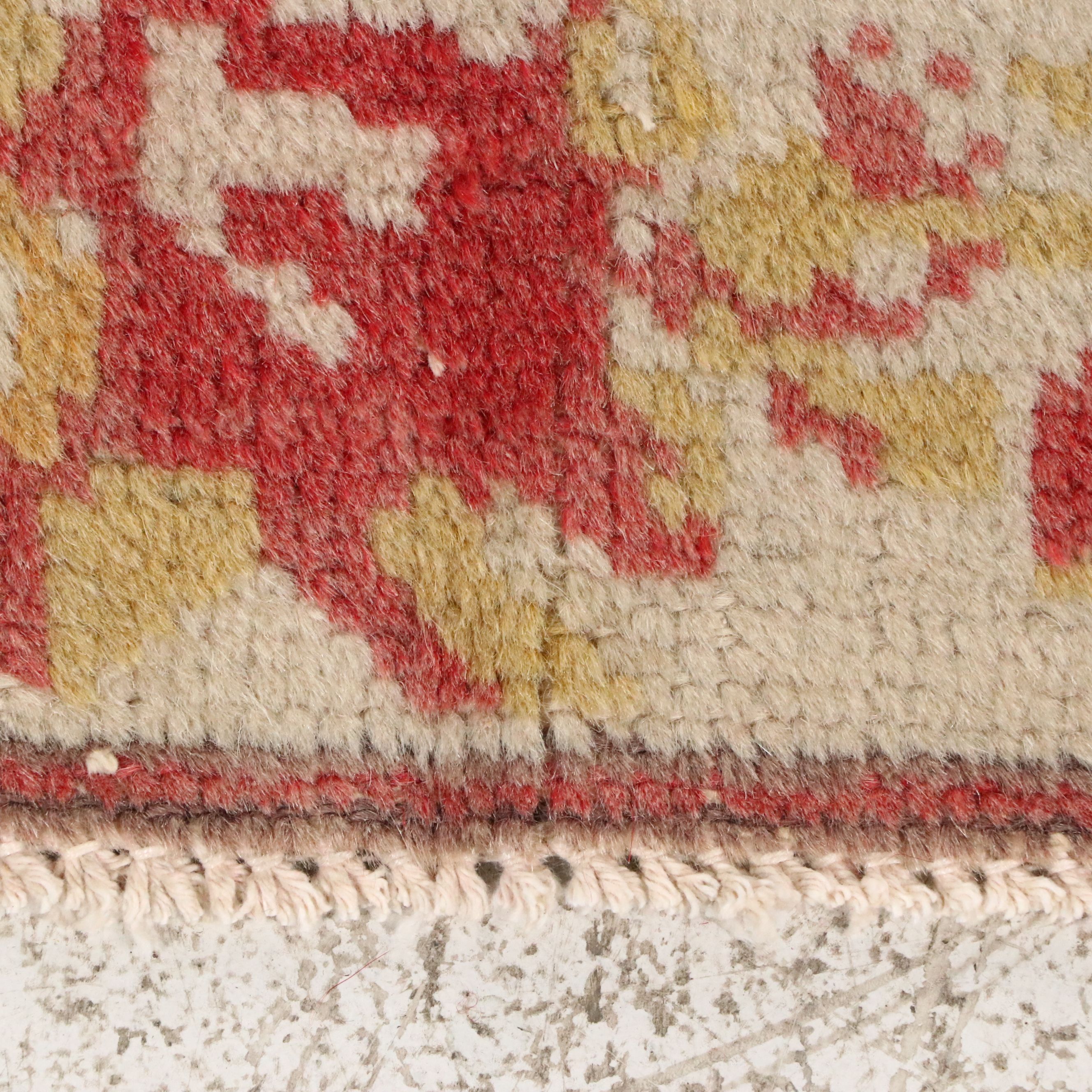 3'7 x 7'6 Hand-Knotted Turkish Anatolian Area Rug