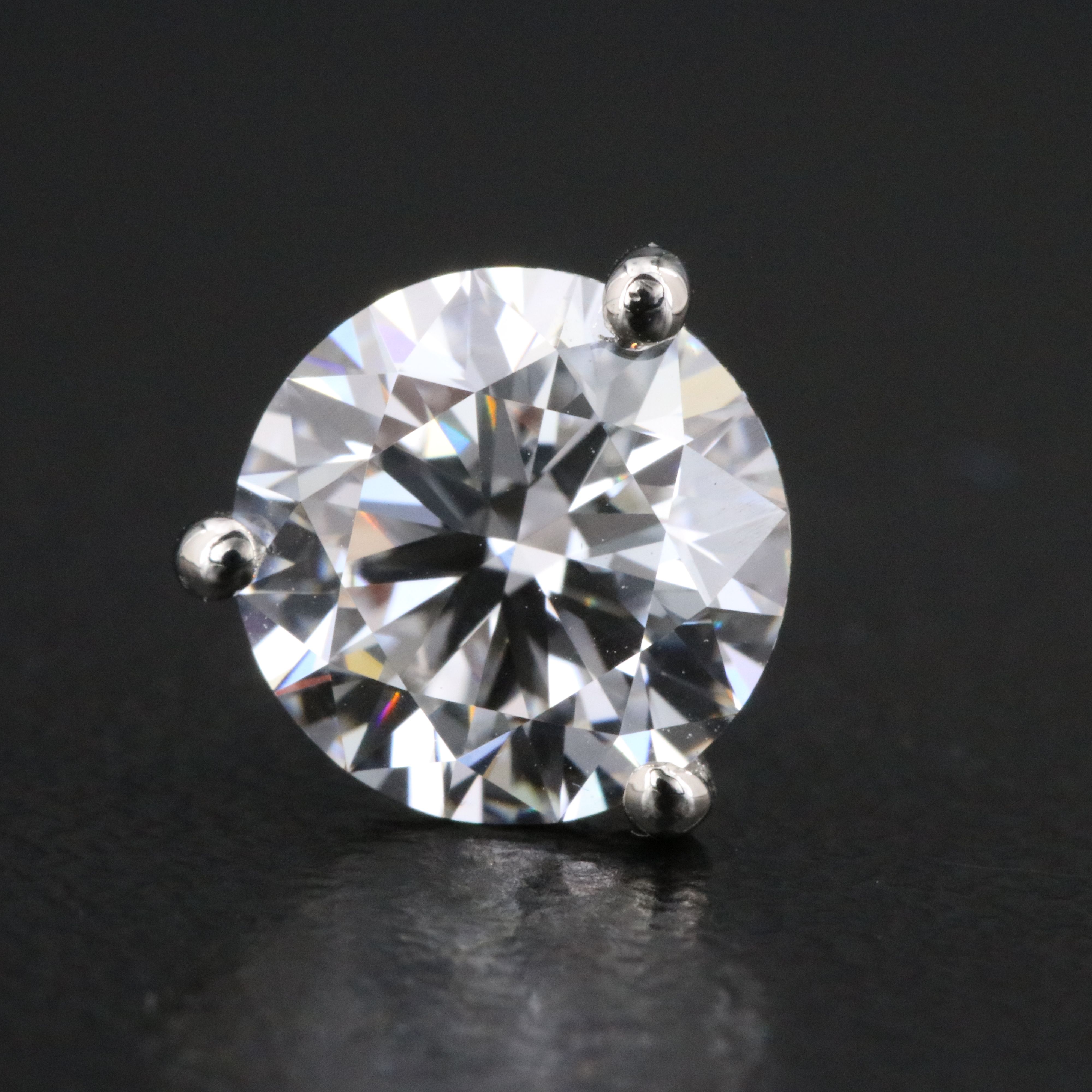 Platinum 3.06 CTW Lab Grown Stud Earrings with IGI Reports