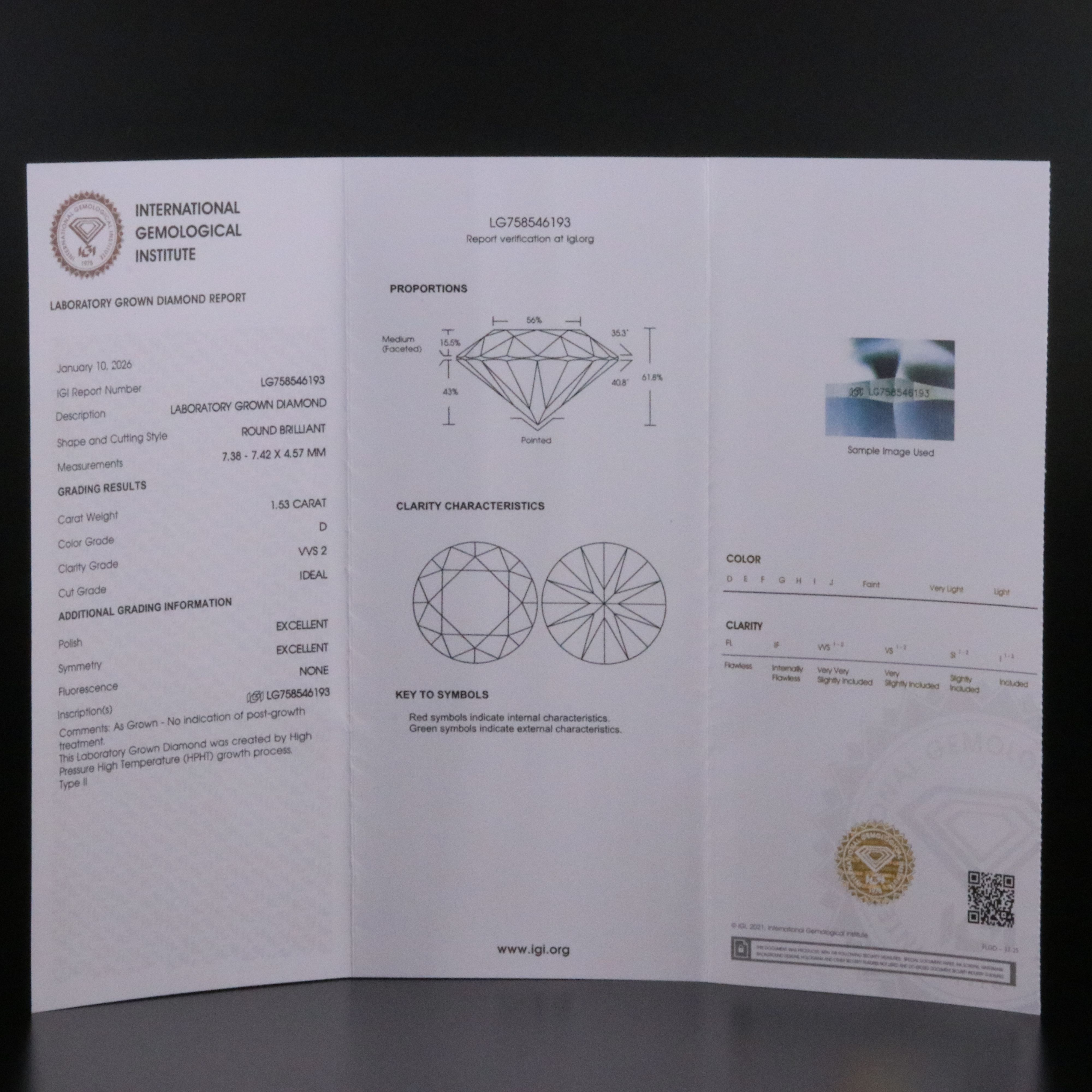 Platinum 3.06 CTW Lab Grown Stud Earrings with IGI Reports