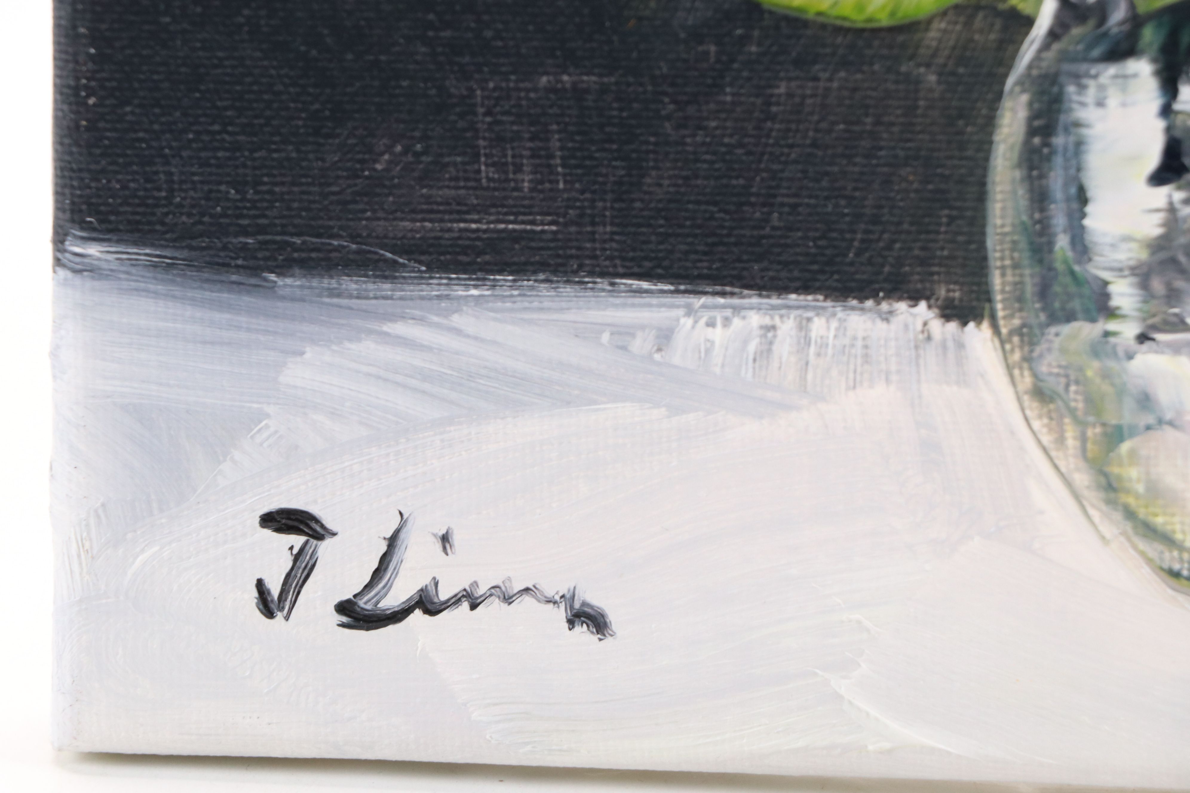 José M. Lima Oil on Canvas Still Life with Vase of Flowers, 2025