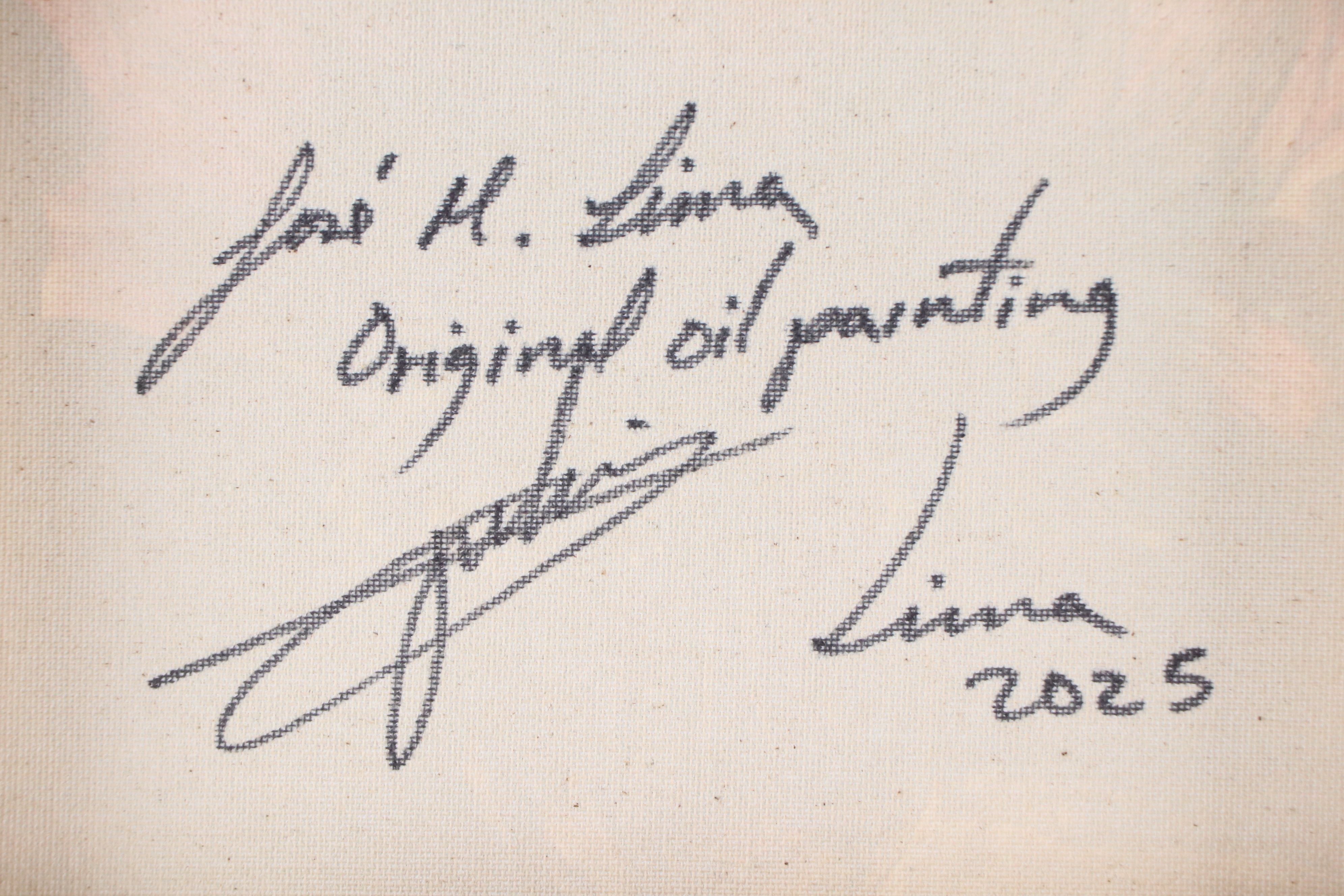 José M. Lima Oil on Canvas Still Life with Vase of Flowers, 2025