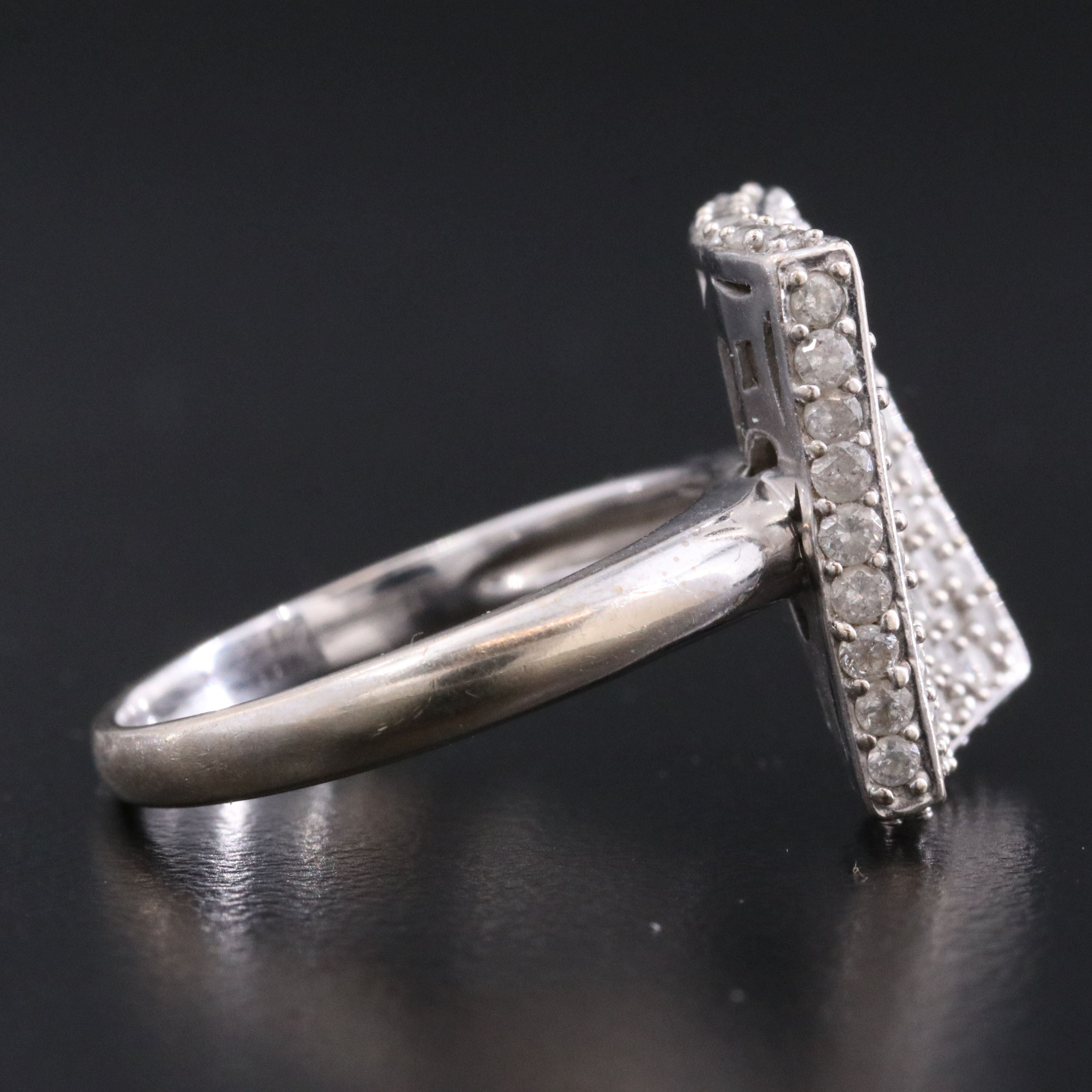 14K 1.49 CTW Diamond Cut Ribbon Ring