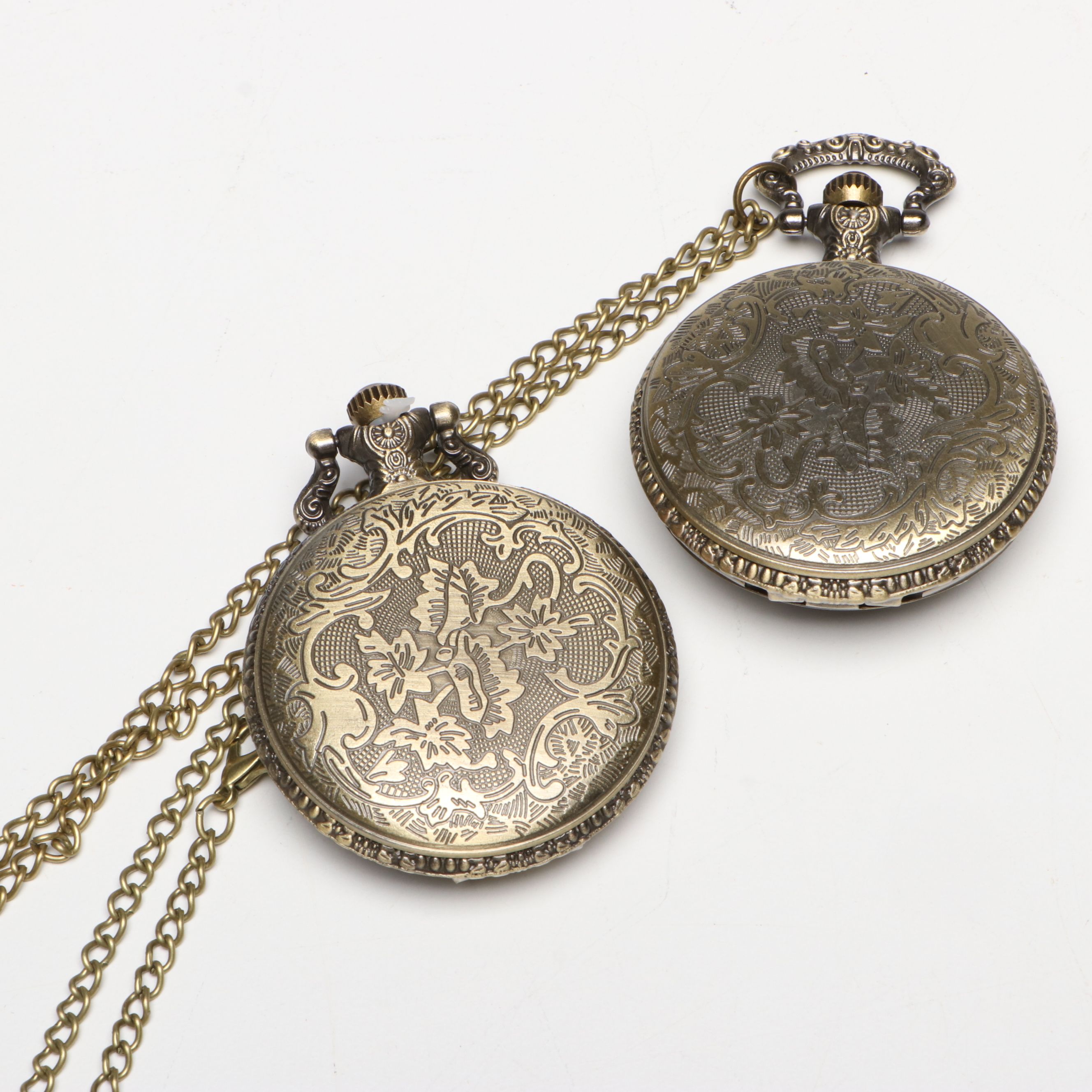 Damascus Steel Knives with Novelty Pocket Watches