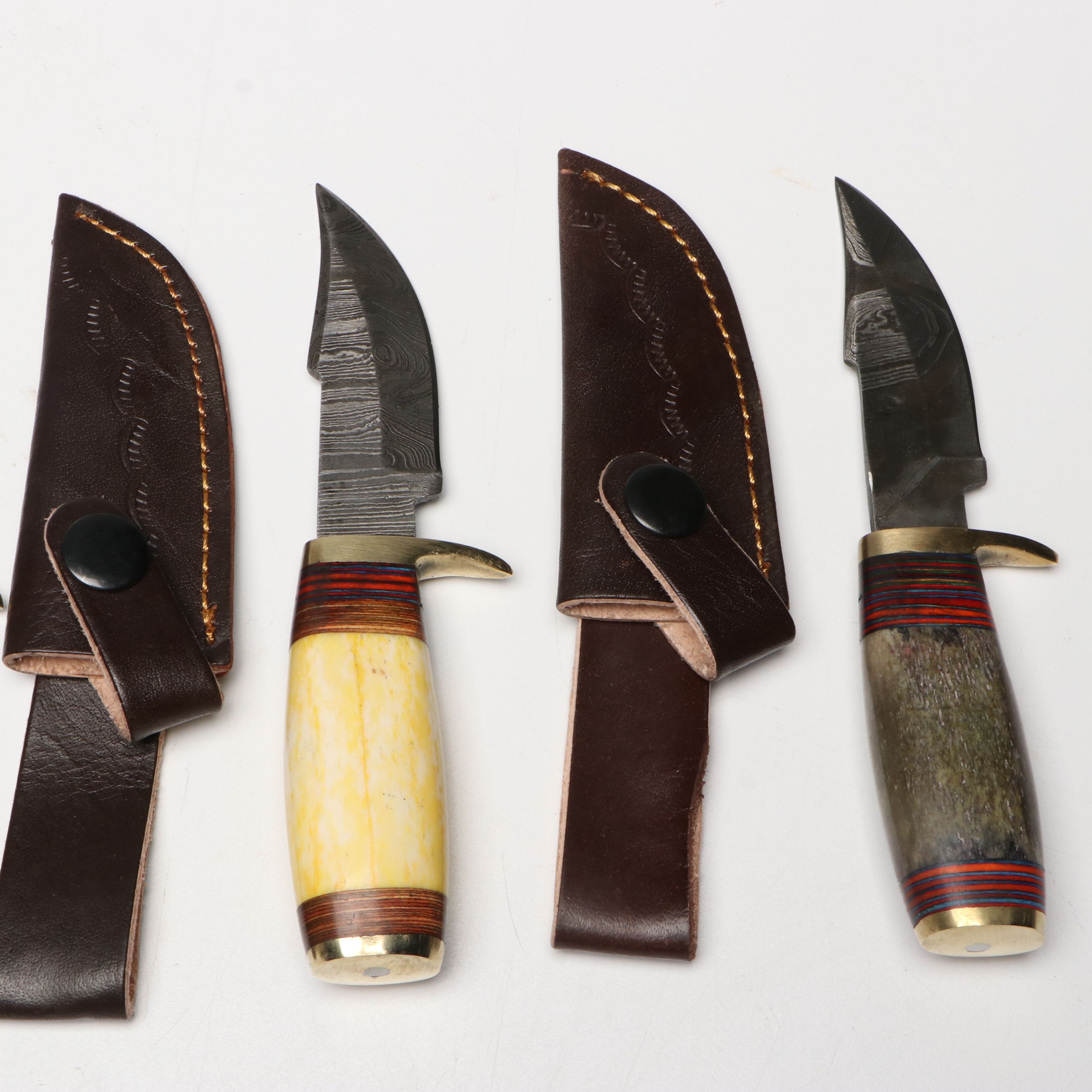 Damascus Steel Knives with Novelty Pocket Watches