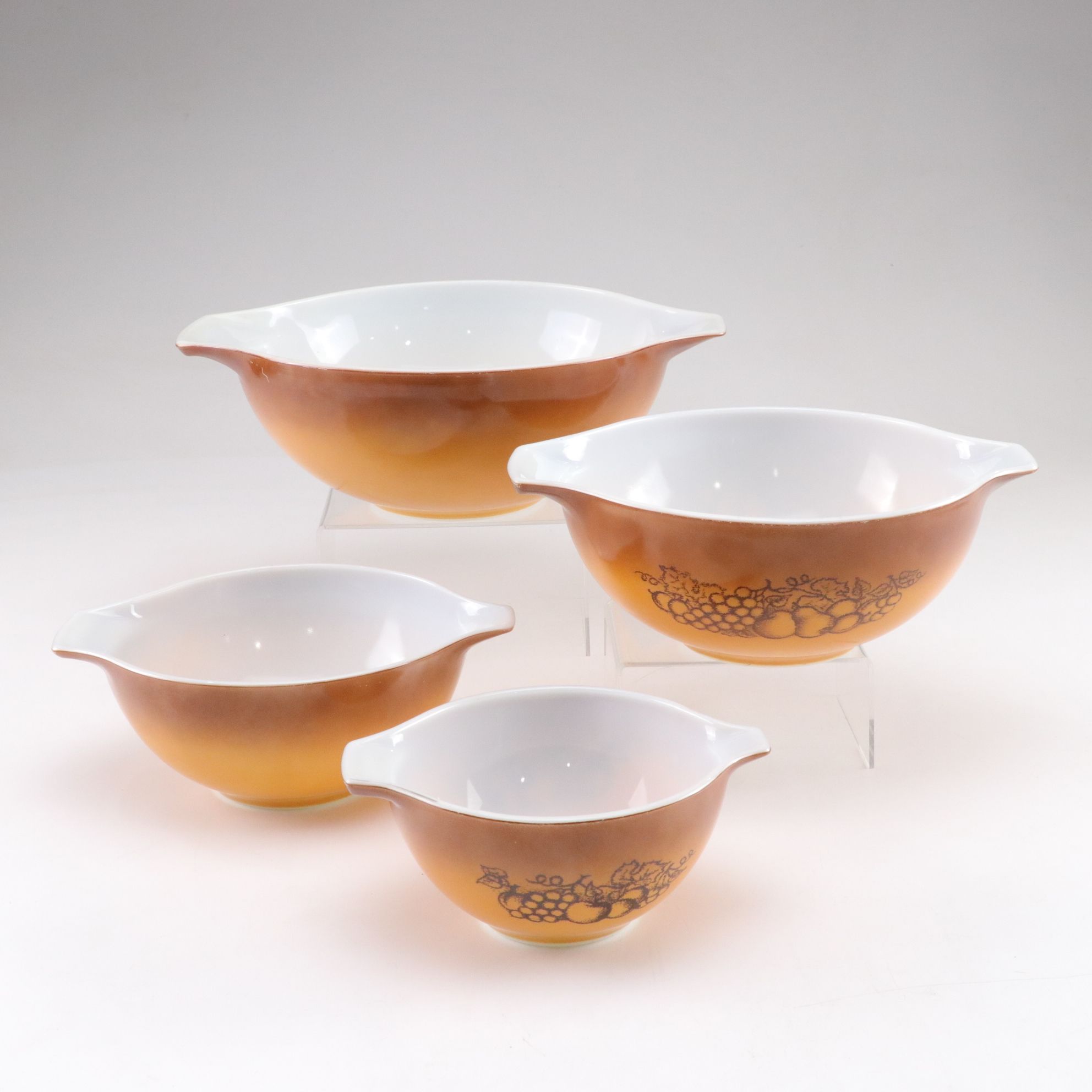 Pyrex "Old Orchard" Nesting Cinderella Bowls, Set of Four