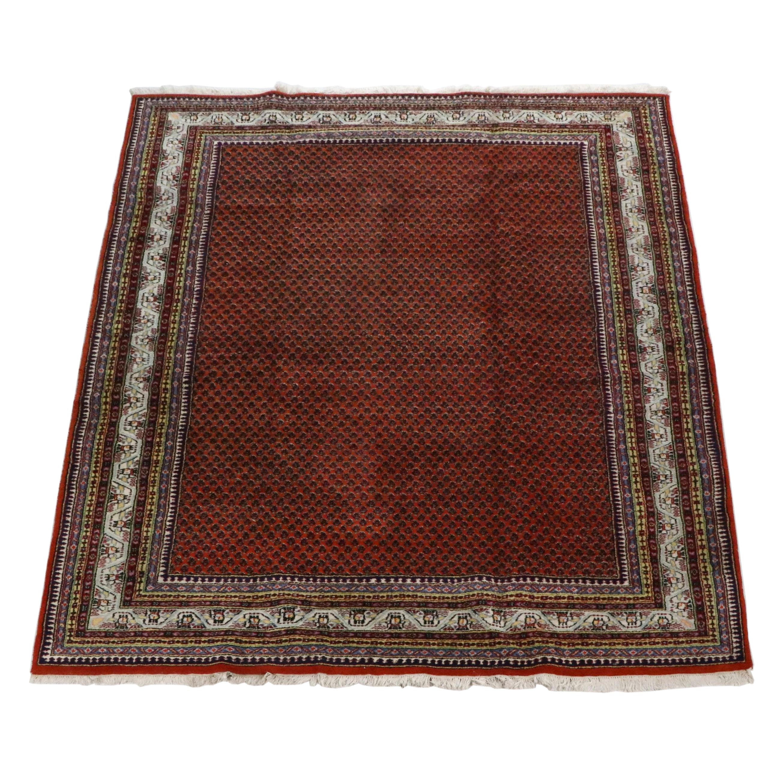 9'1 x 12'5 Hand-Knotted Persian Seraband Room-Sized Rug