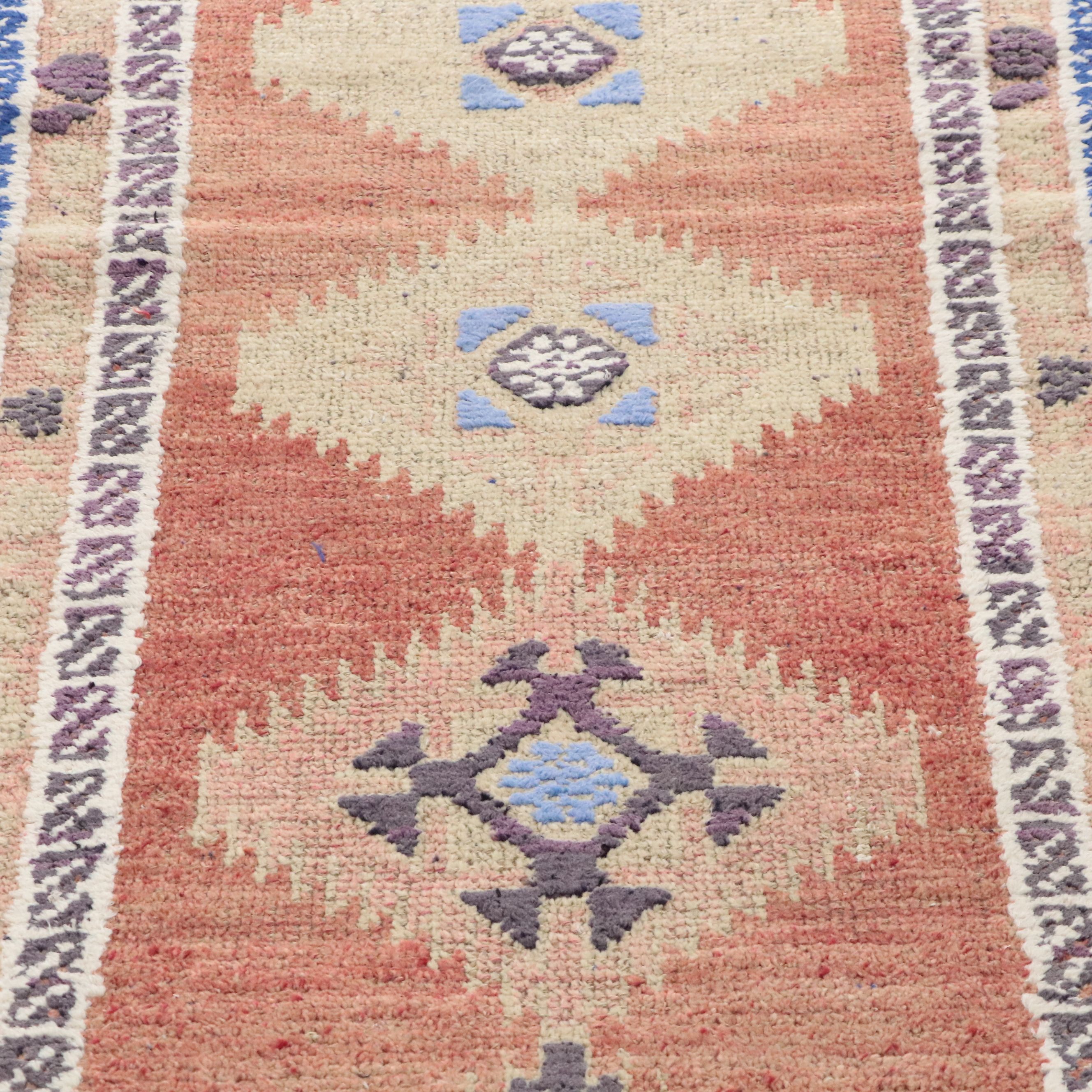 2'3 x 11'10 Hand-Knotted Turkish Oushak Carpet Runner