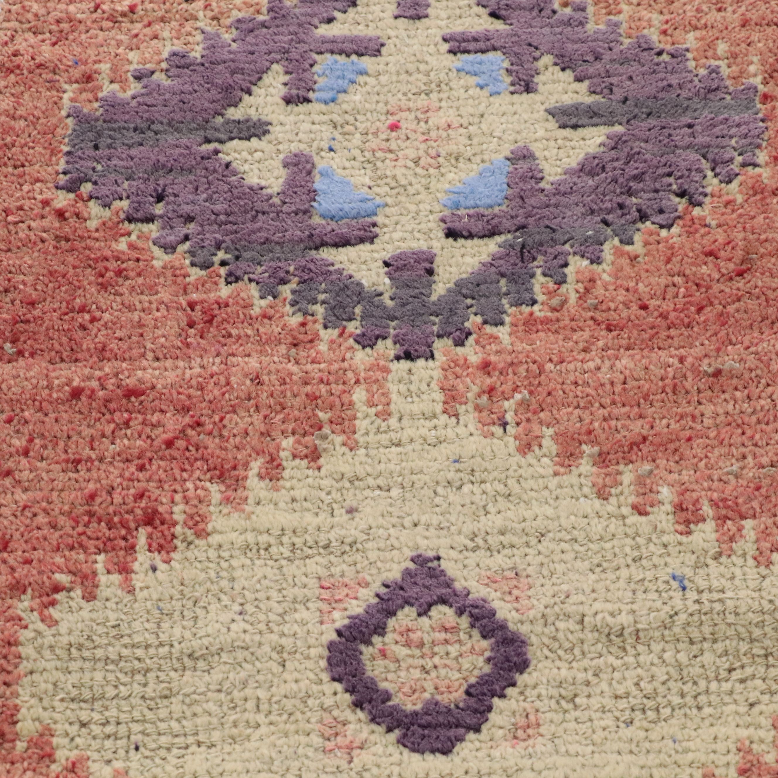 2'3 x 11'10 Hand-Knotted Turkish Oushak Carpet Runner
