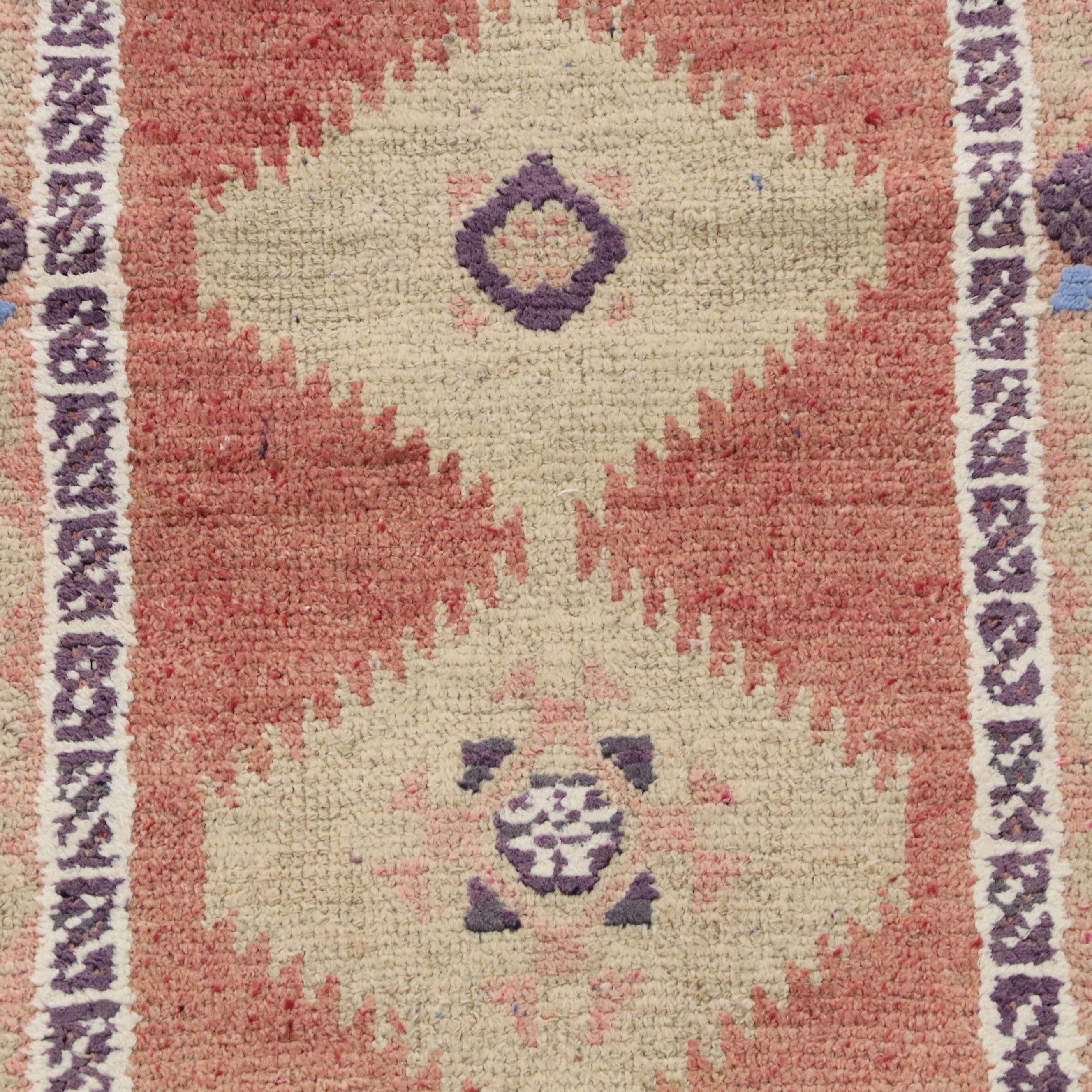 2'3 x 11'10 Hand-Knotted Turkish Oushak Carpet Runner