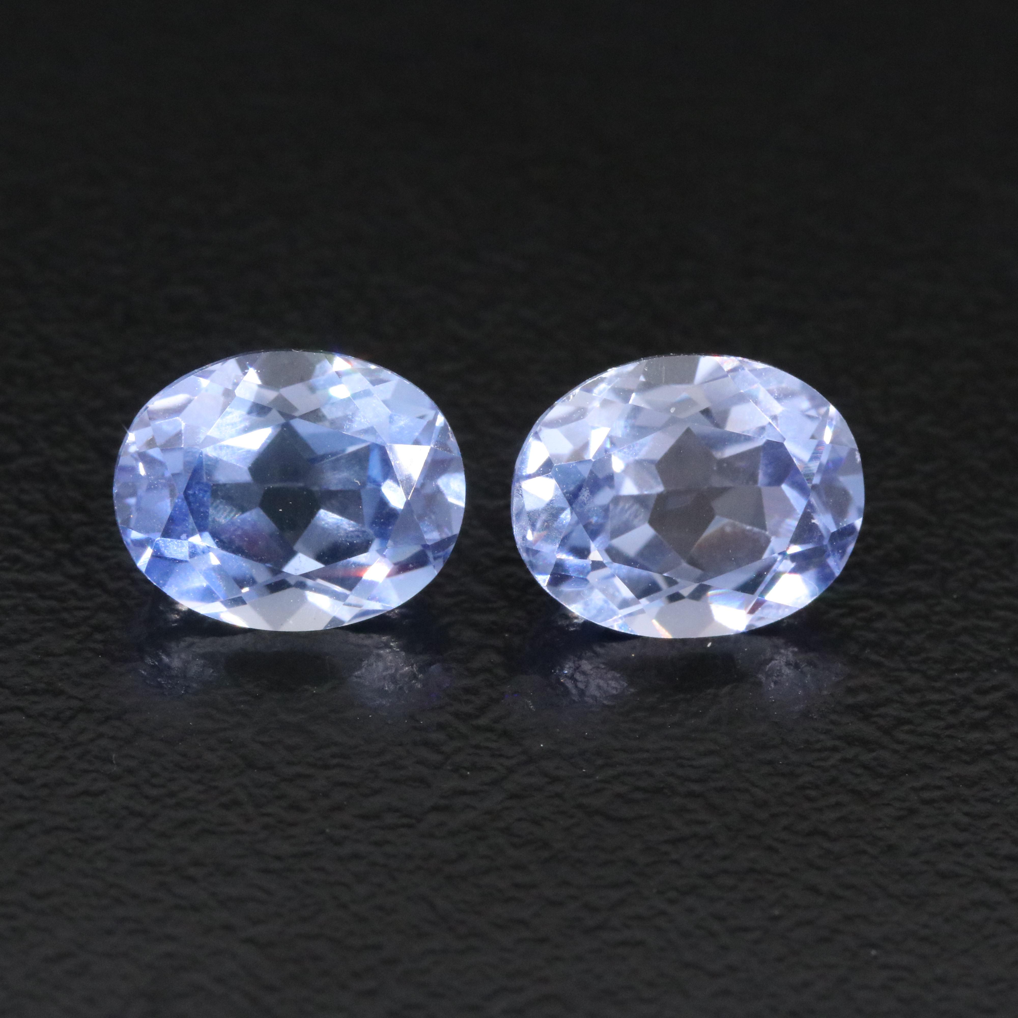 Loose 7.78 CTW Lab Grown Sapphire Pair