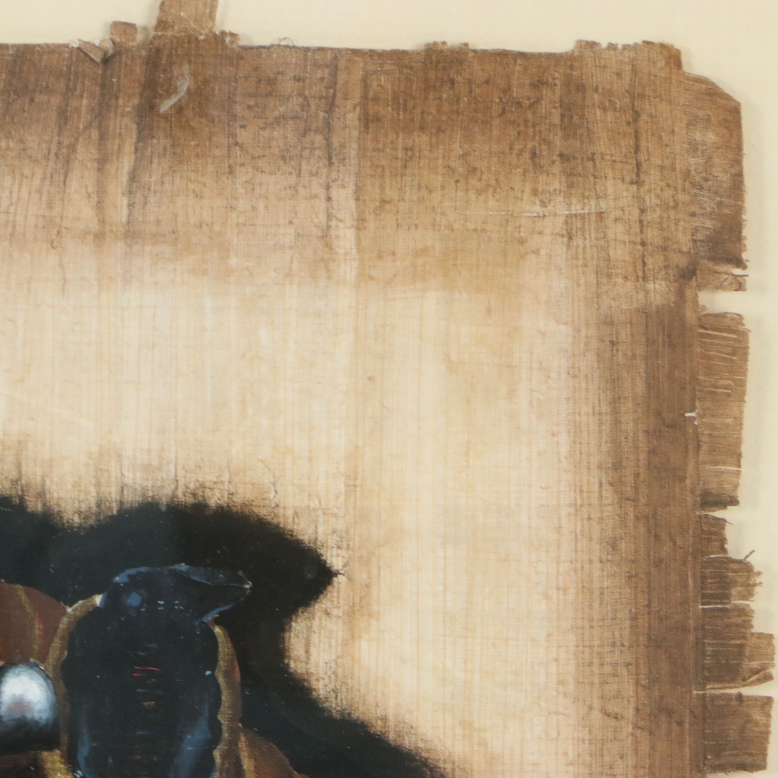 Mohamed Iaman Oil Painting of King Tut on Papyrus