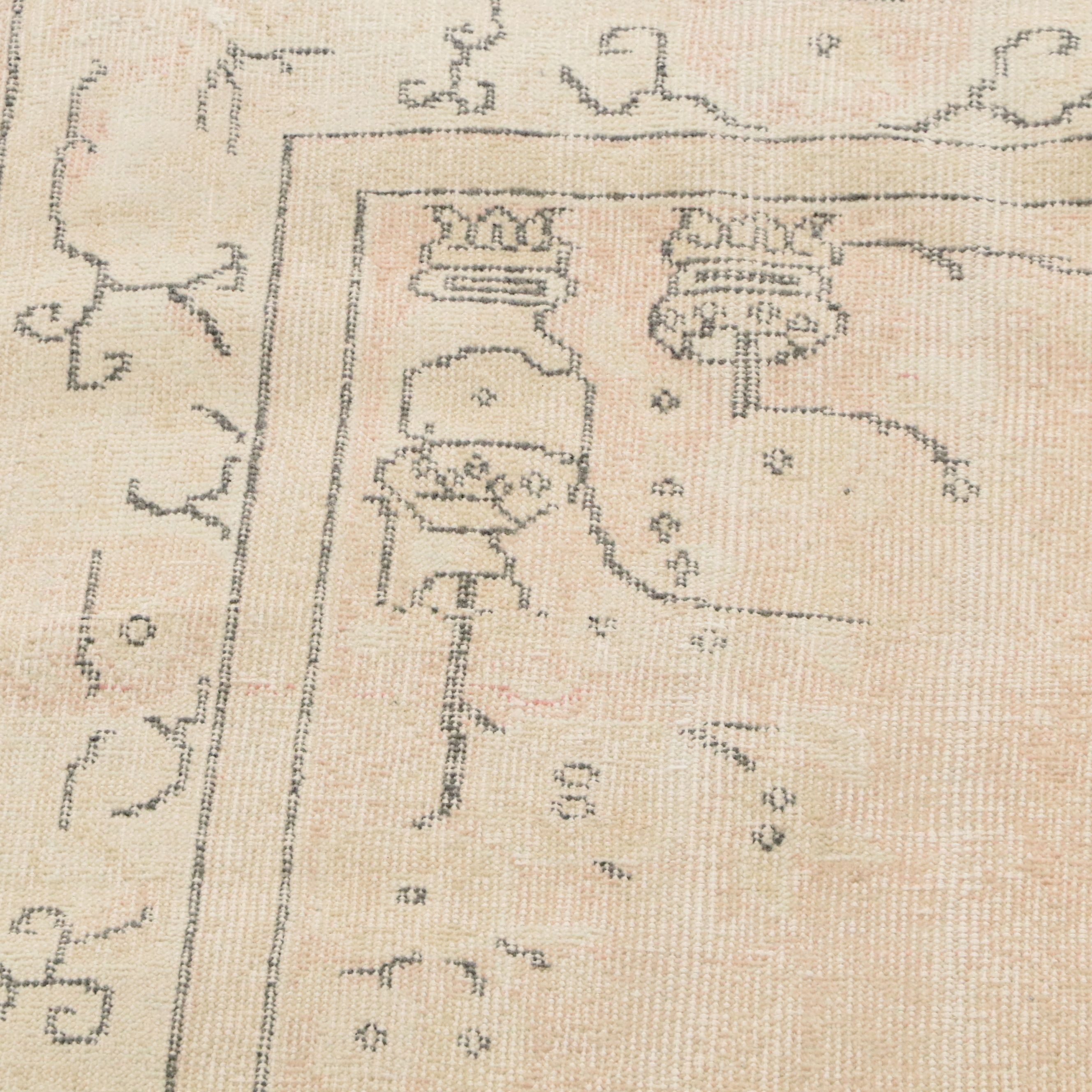 5'4 x 8'8 Hand-Knotted Turkish Oushak Area Rug