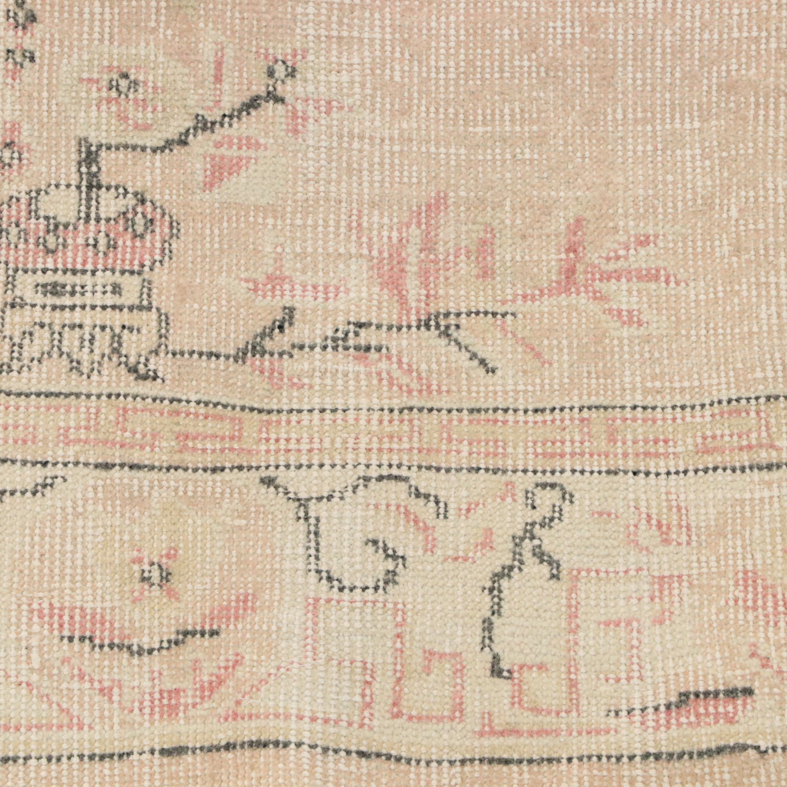 5'4 x 8'8 Hand-Knotted Turkish Oushak Area Rug